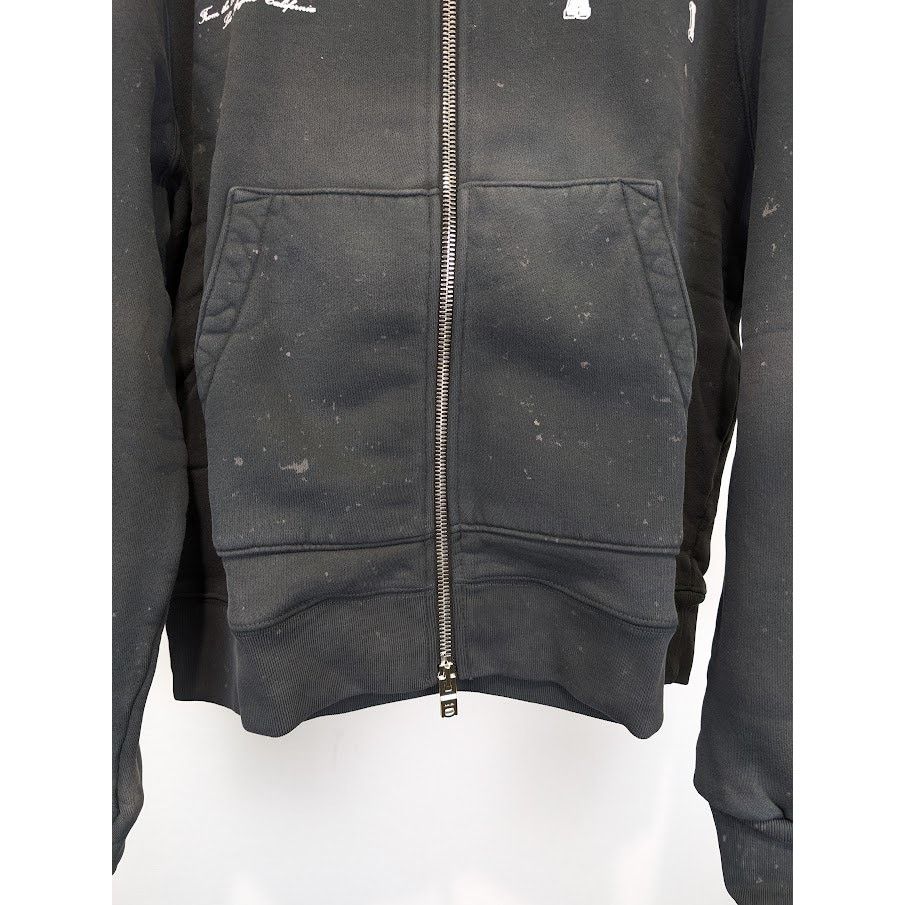 Amiri o1rshd1 Vintage Collegiate Zip Hoodie in Black Size US M / EU 48-50 / 2 - 5 Thumbnail