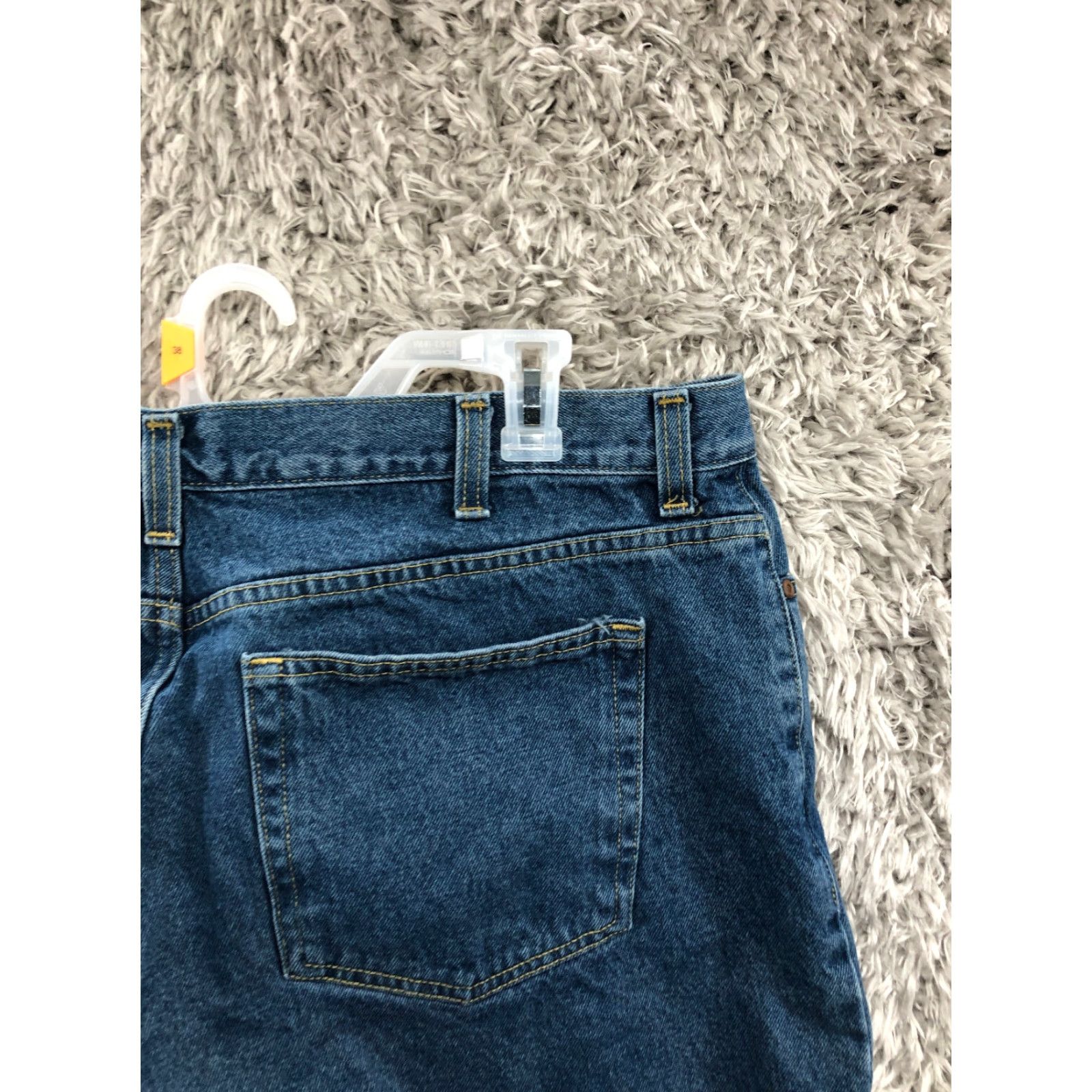 Denime Outdoor Life Bermuda Shorts Mens Size 44 Denim Blue Dark Wash 5-Pocket Regular Mid Rise Belt Loops Casual Jeans Shorts Size US 44 / EU 60 - 5 Thumbnail
