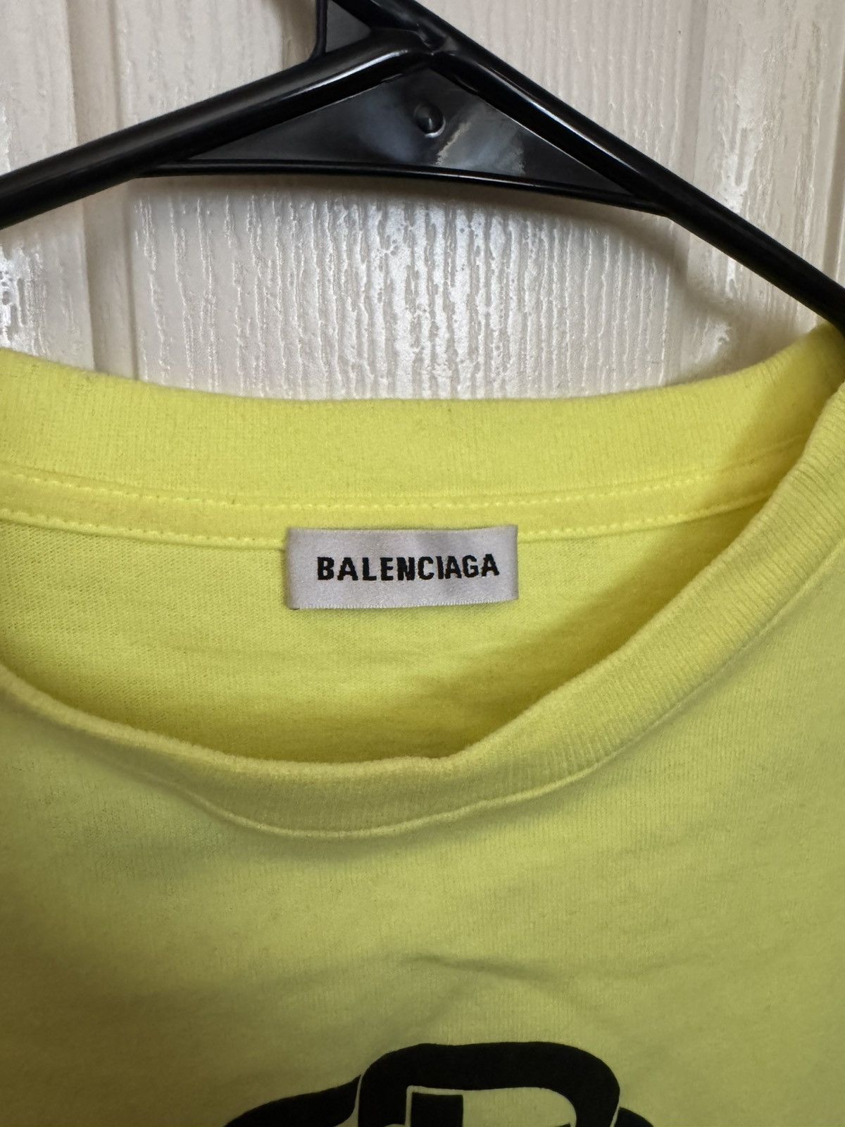 Balenciaga Balenciaga Neon Yellow Crop Tee Size M / US 6-8 / IT 42-44 - 2 Thumbnail