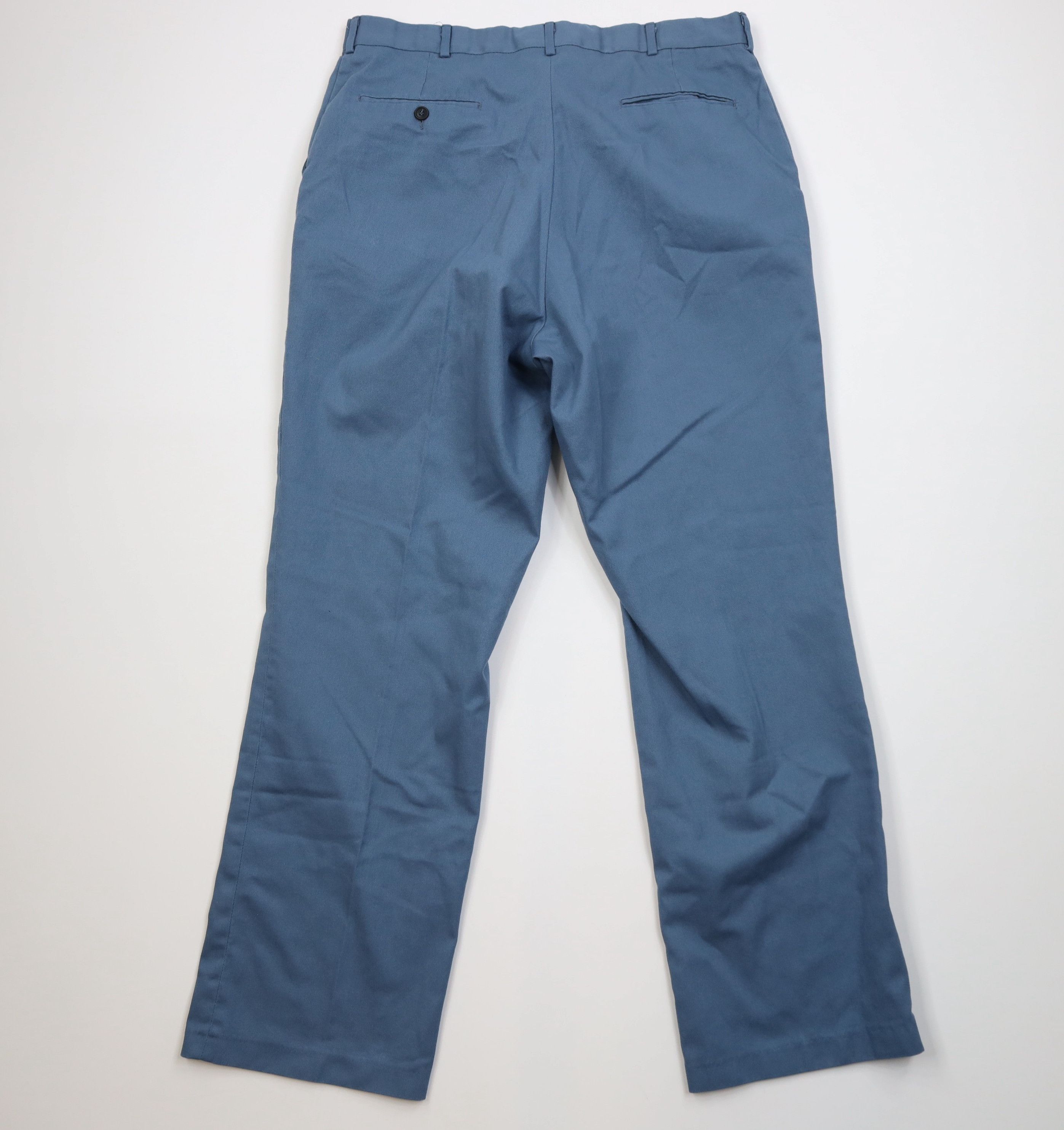 Vintage Vintage 70s Streetwear Wide Leg Chino Pants Light Blue Size US 36 / EU 52 - 9 Thumbnail