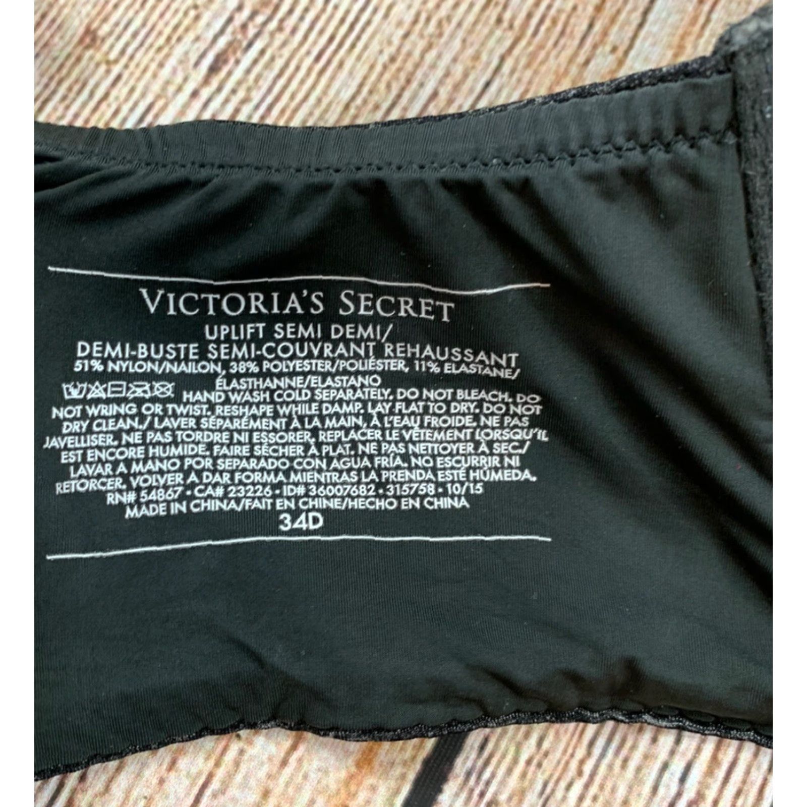 Victoria's Secret Victoria’s Secret Uplift Semi-Demi Bra Charcoal Heather Size 34D Size ONE SIZE - 3 Thumbnail