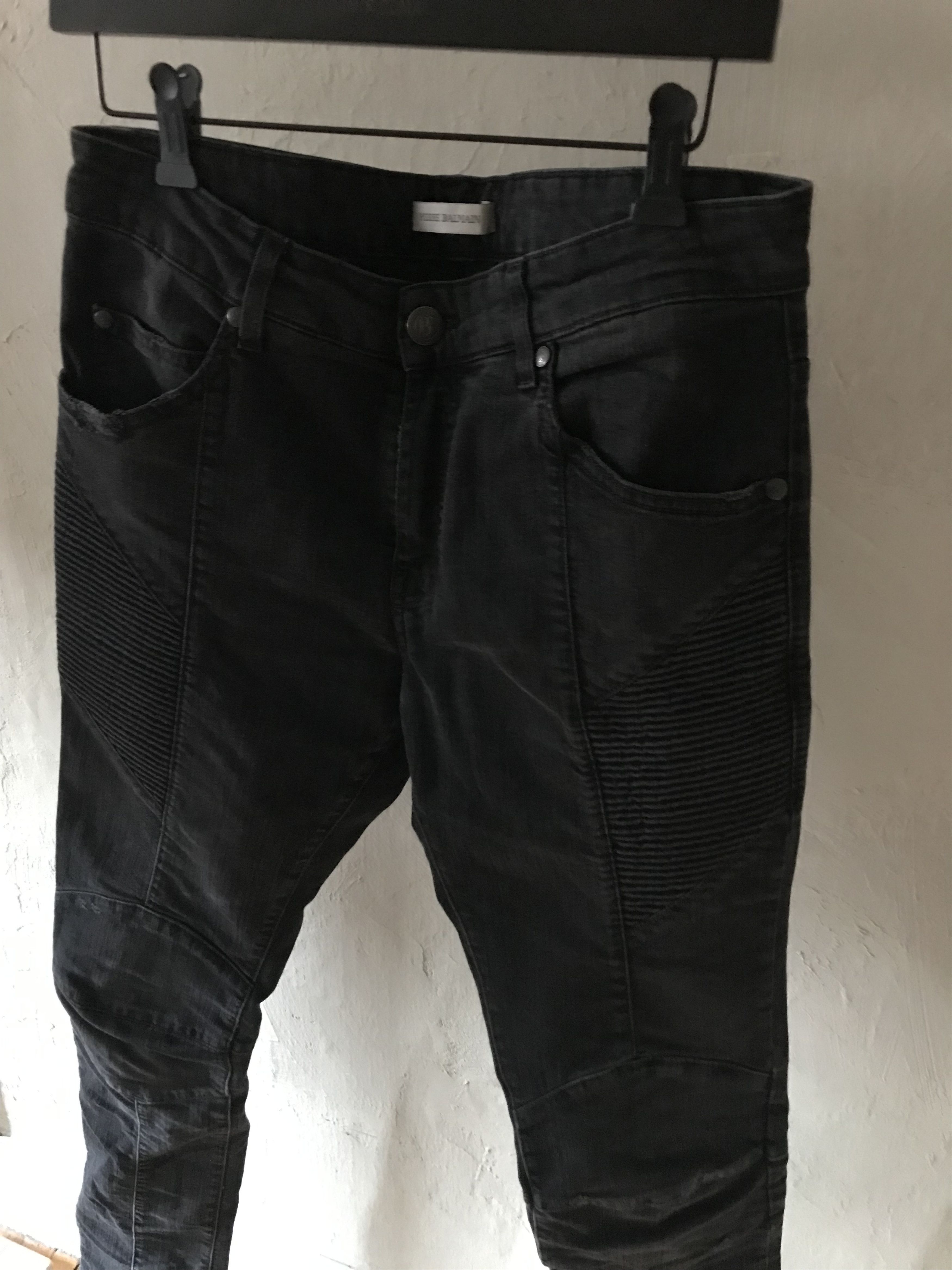 Pierre Balmain Pierre Balmain black distressed biker jeans, 32 Size US 32 / EU 48 - 4 Thumbnail