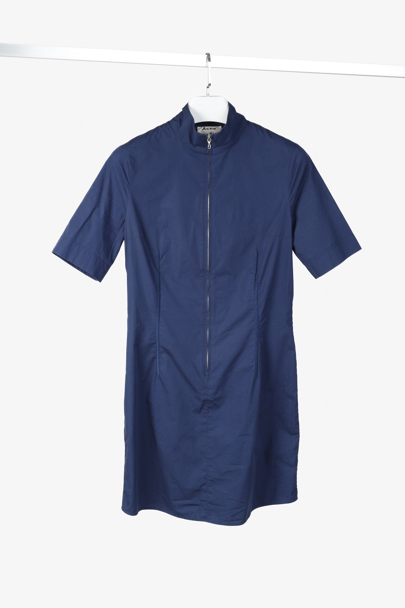 Acne Studios Acne Studios SS/16 Rane Blue Poplin Full-Zip Mini Dress Size M / US 6-8 / IT 42-44 - 1 Thumbnail
