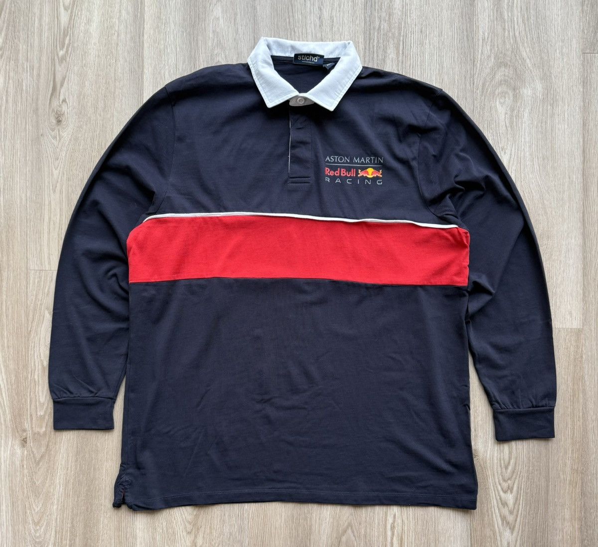 Red Bull Aston Martin Red Bull Racing Rugby Long Sleeve Polo Size US XXL / EU 58 / 5 - 1 Thumbnail