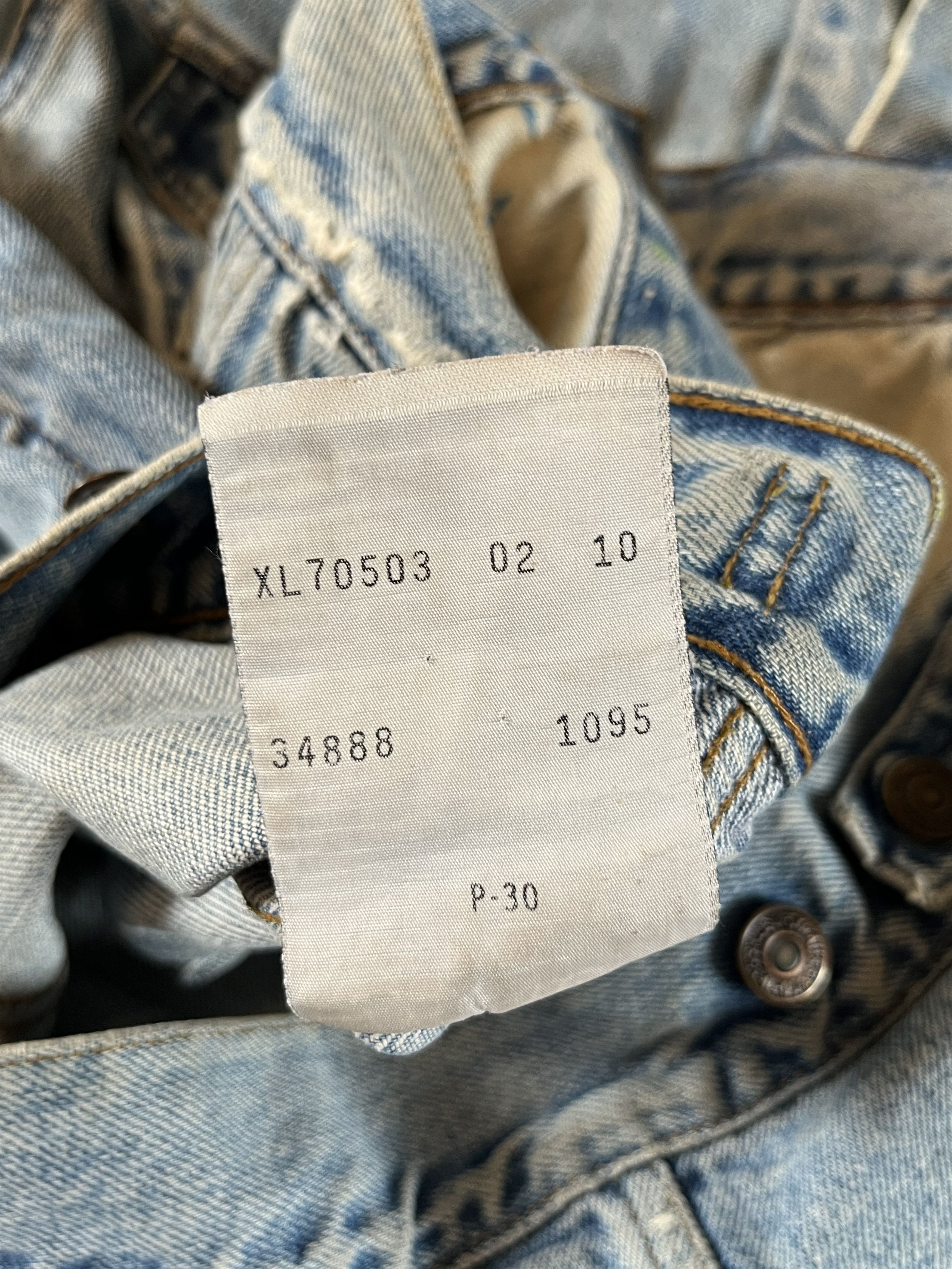 Levi's × Levi's Vintage Clothing × Vintage 1995 Levi's Baby Blue Distressed Trucker Jacket 70503 02 Size US XL / EU 56 / 4 - 12 Thumbnail