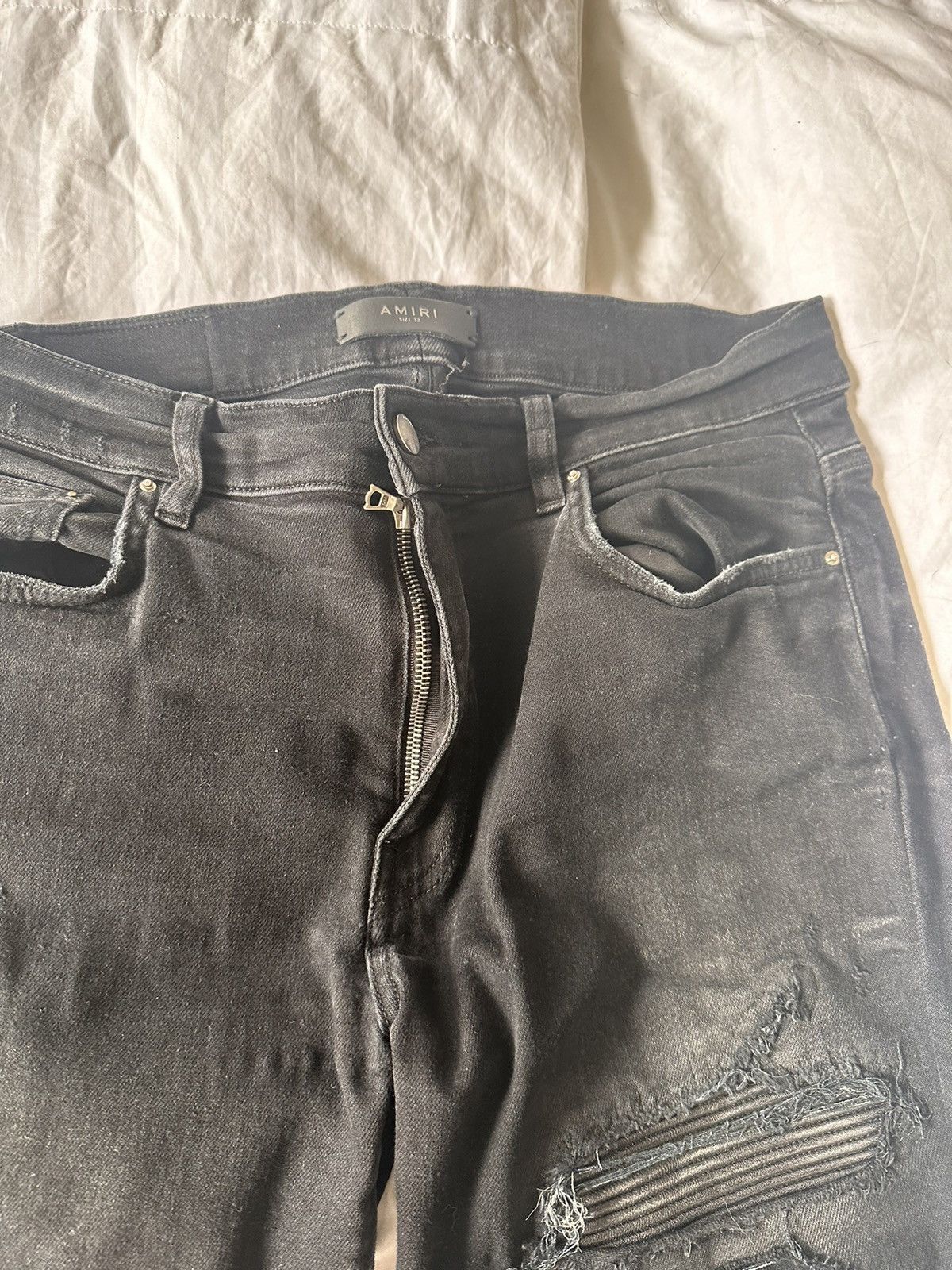 Amiri Amiri Black Biker Thrasher Jean Size US 32 / EU 48 - 9 Thumbnail