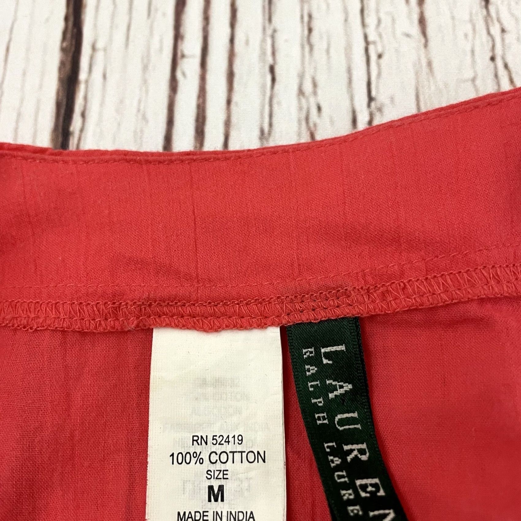 Ralph Lauren Lauren Ralph Lauren Short Dress Women's Medium Pink Cotton Beach Short Sleeves Blouse 90s Beach? Size 32" / US 10 / IT 46 - 2 Thumbnail