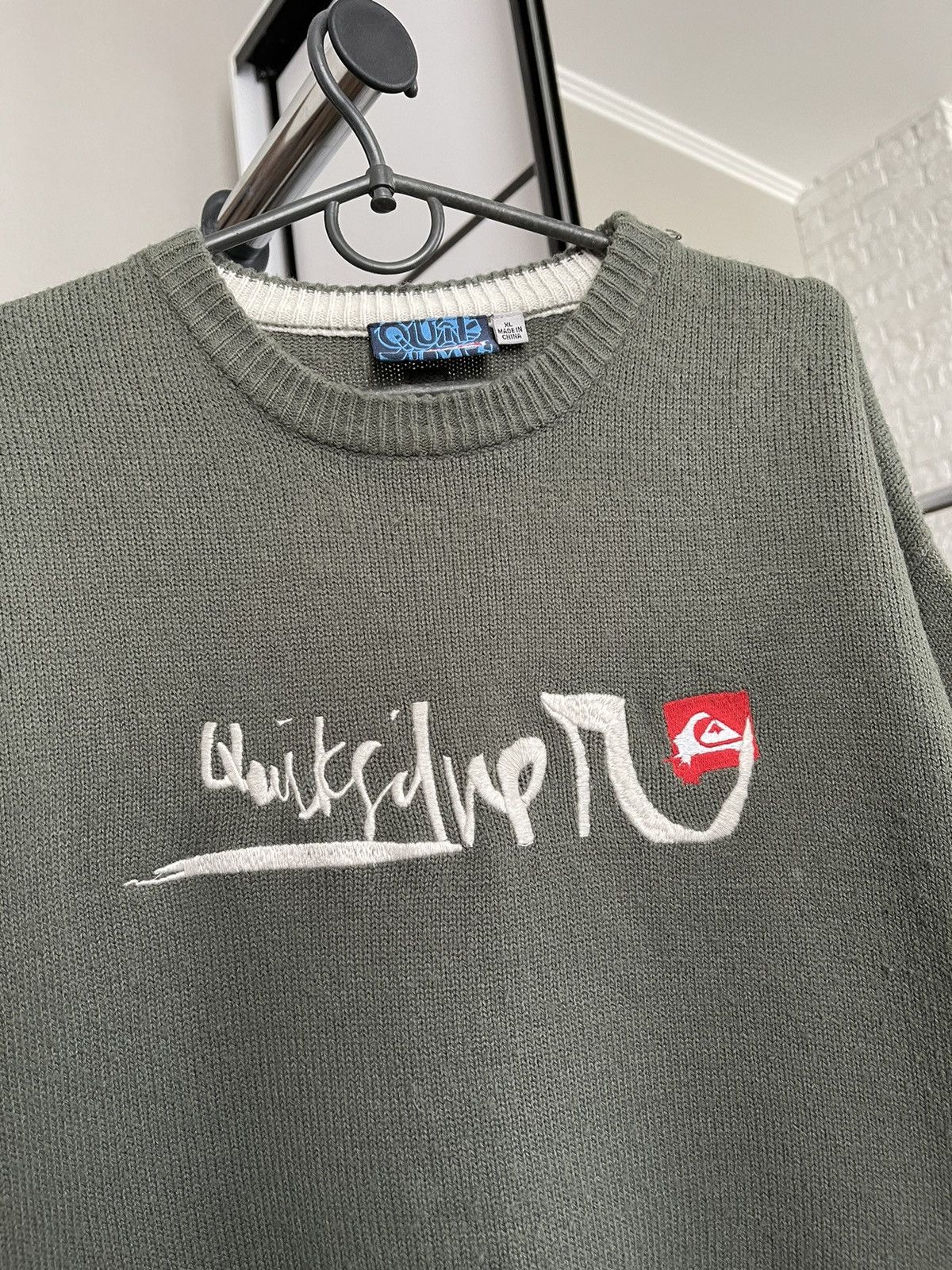 Quiksilver Quiksilver Vintage Knit Surf Sweater Big Logo 90s Size US XL / EU 56 / 4 - 5 Thumbnail