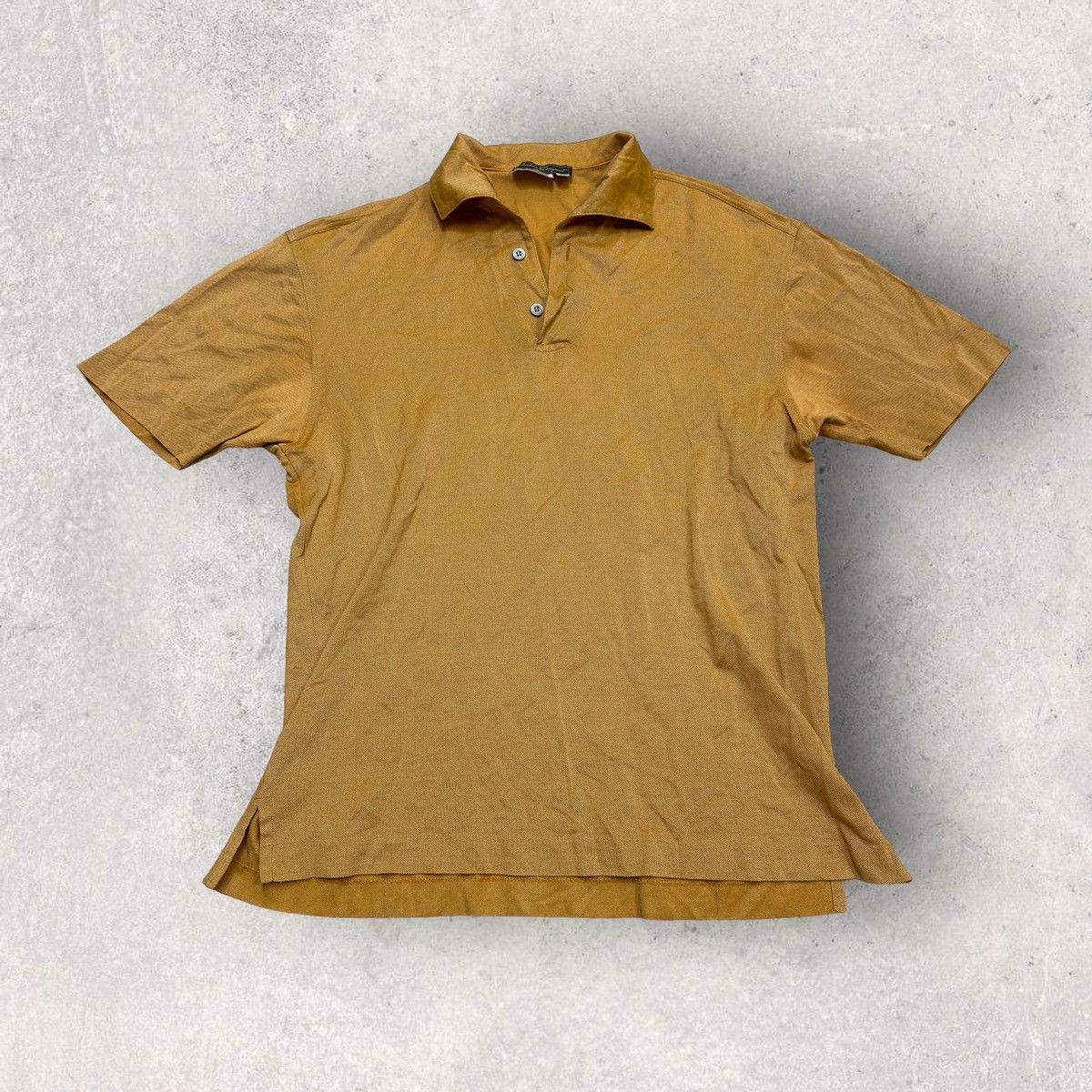 image of Salvatore Ferragamo Polo Shirt in Gold, Men's (Size Medium)