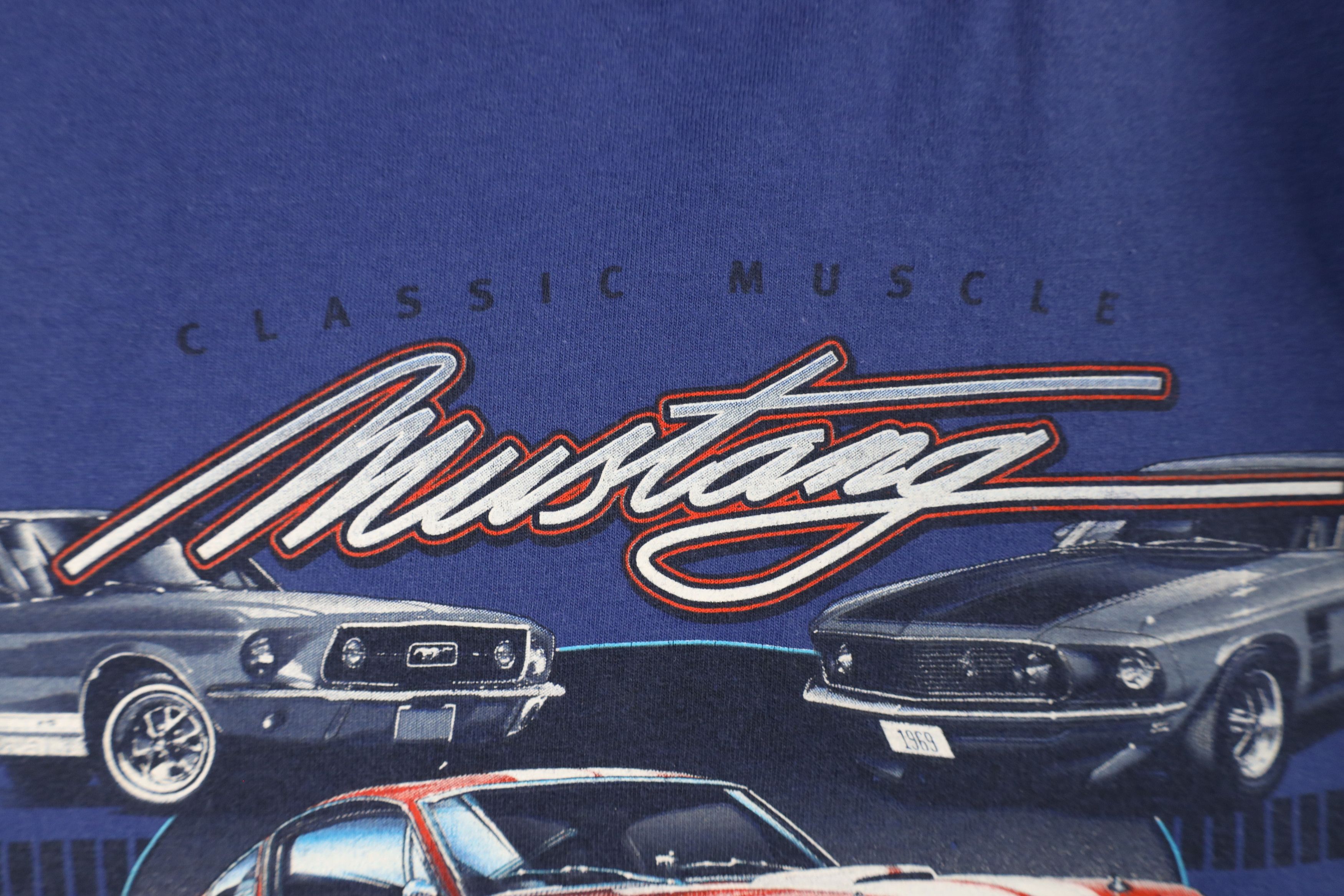 Vintage Vintage 90s Ford Motor Company Muscle Mustang Car T-Shirt Size US XL / EU 56 / 4 - 5 Thumbnail