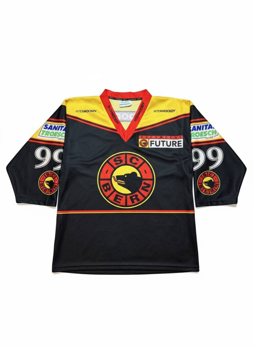 Vintage Vintage SC Bern Swiss Ice Hockey Jersey #99 - Made in Italy Size US L / EU 52-54 / 3 - 1 Thumbnail