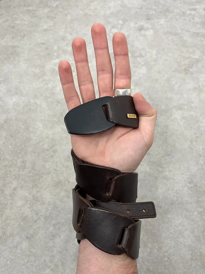Gucci AW2002 Gucci Brown Leather Belt by Tom Ford Size ONE SIZE - 1 Thumbnail