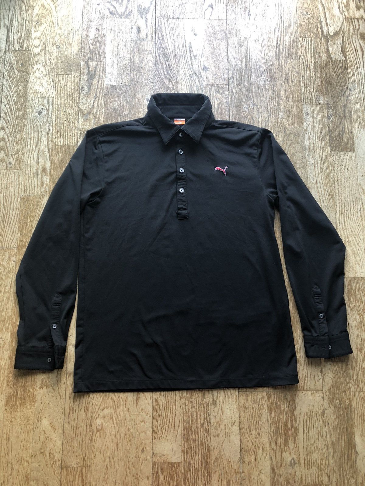 Puma PUMA VINTAGE SPORT LONG SLEEVE POLO SHIRT Size US L / EU 52-54 / 3 - 1 Thumbnail