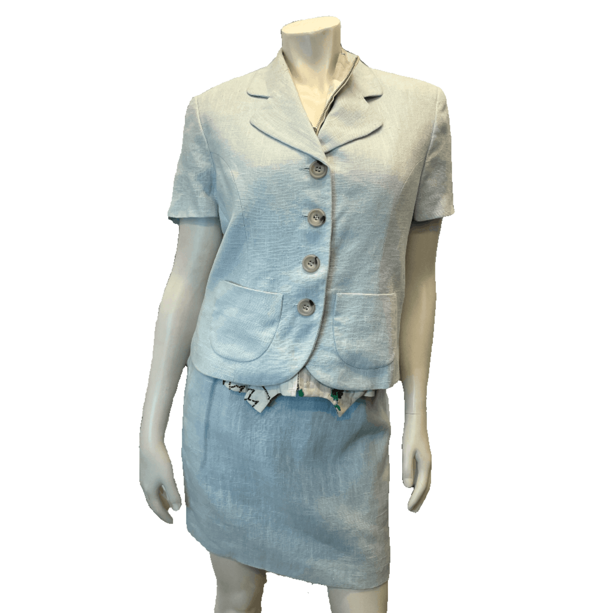 Dolce & Gabbana Dolce & Gabbana Vintage Designer Linen Skirt Suit Made In Italy Size Small Size S / US 4 / IT 40 - 1 Thumbnail