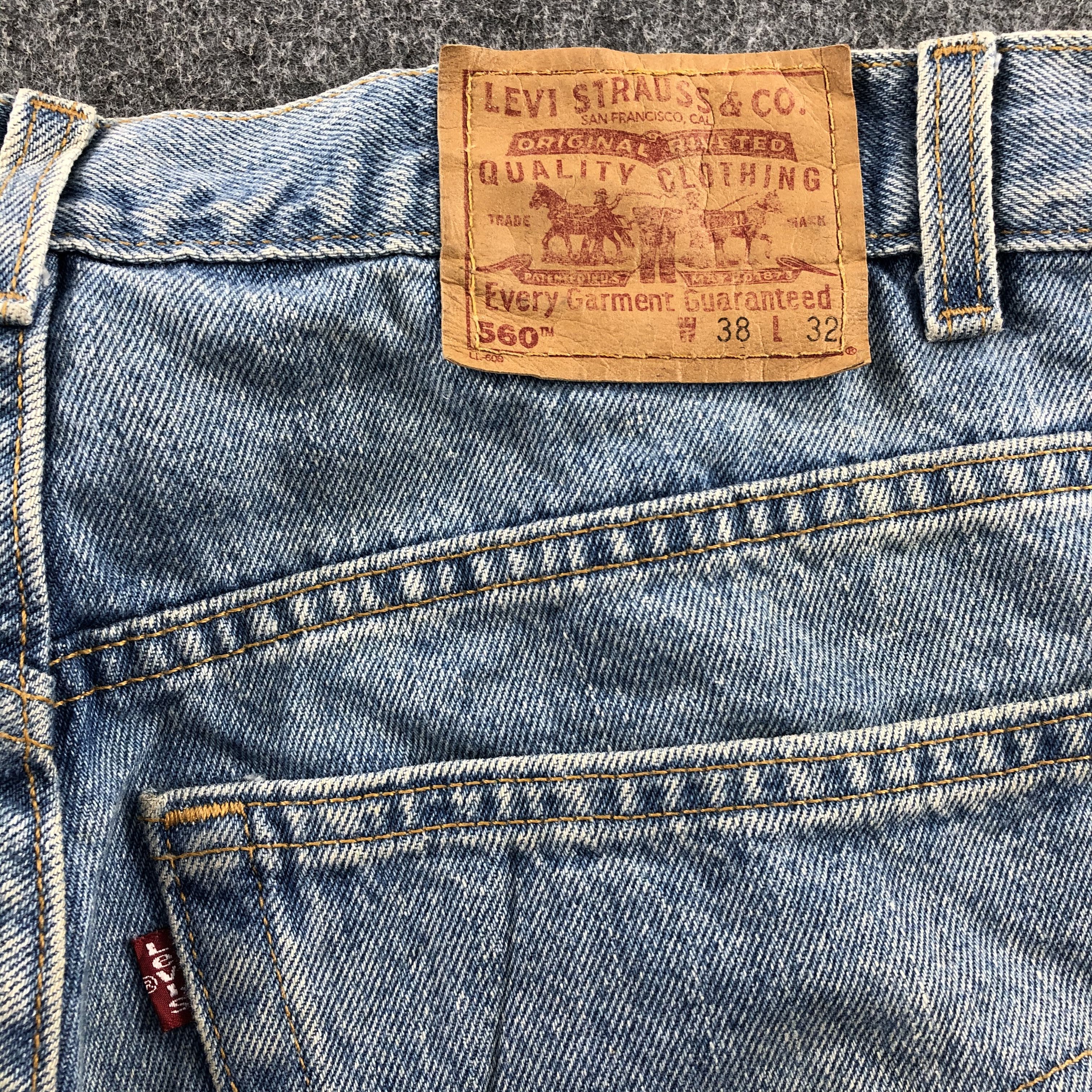 Levi's Vintage 90s Light Wash Levis 560 Jeans-J1196 Size US 39 - 5 Thumbnail