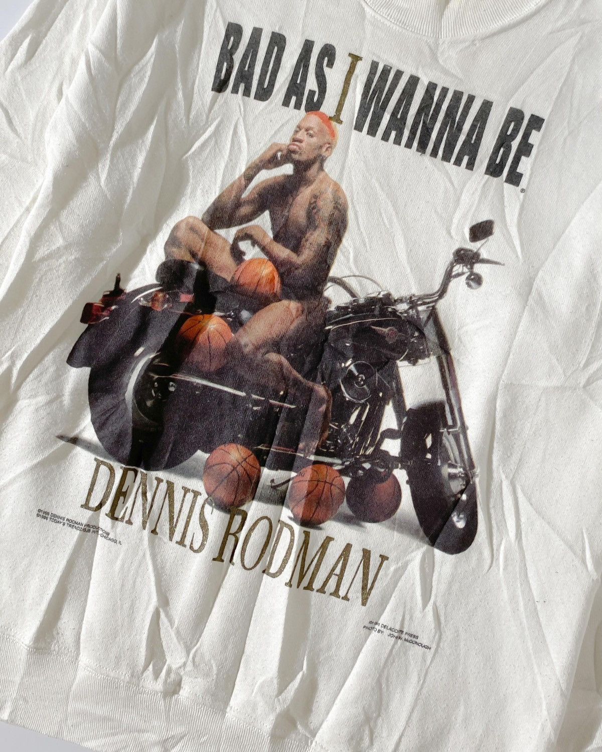 Vintage Vintage Sweatshirt Dennis Rodman 90s Fruit of the loam Size US M / EU 48-50 / 2 - 2 Thumbnail