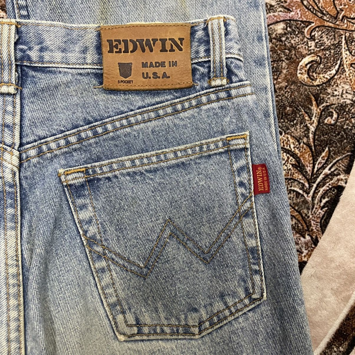 Edwin 🔥Vintage 80s Edwin USA Made Stoned Washed Dirty Denim Jeans Size US 29 - 12 Thumbnail