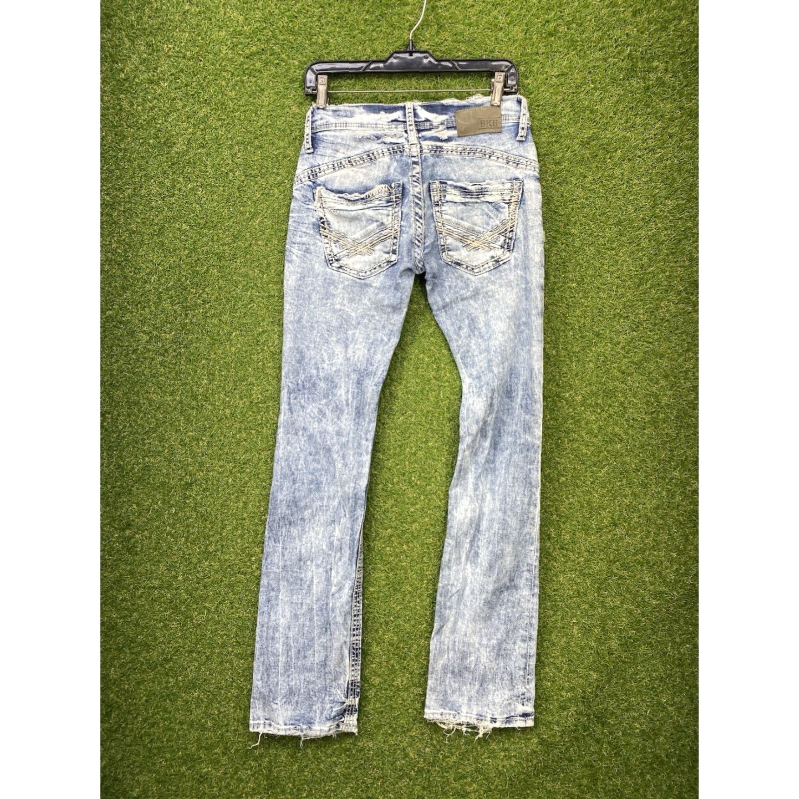 Vintage Vintage Buckle BKE Jeans Mens 26L Aiden Straight Leg Mid Rise Distressed Light Wash Denim 3D Y2K band hip hop rock retro 2000s USA Logo Mens Jeans Size US 26 / EU 42 - 2 Thumbnail