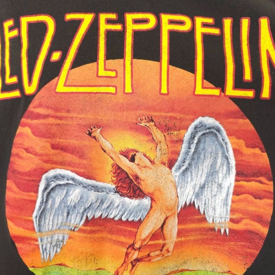 Old Navy VINTAGE Led Zeppelin T Shirt Mens XL Black US Tour 1975 Band Tee Repro Size US XL / EU 56 / 4 - 3 Thumbnail
