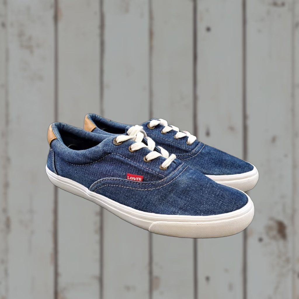 Levi's Levi's Sneakers Blue White 51778572U Low Top Lace Up Shoes 9.5 Mens Athletic Casual Shoes Size US M / EU 48-50 / 2 - 1 Thumbnail