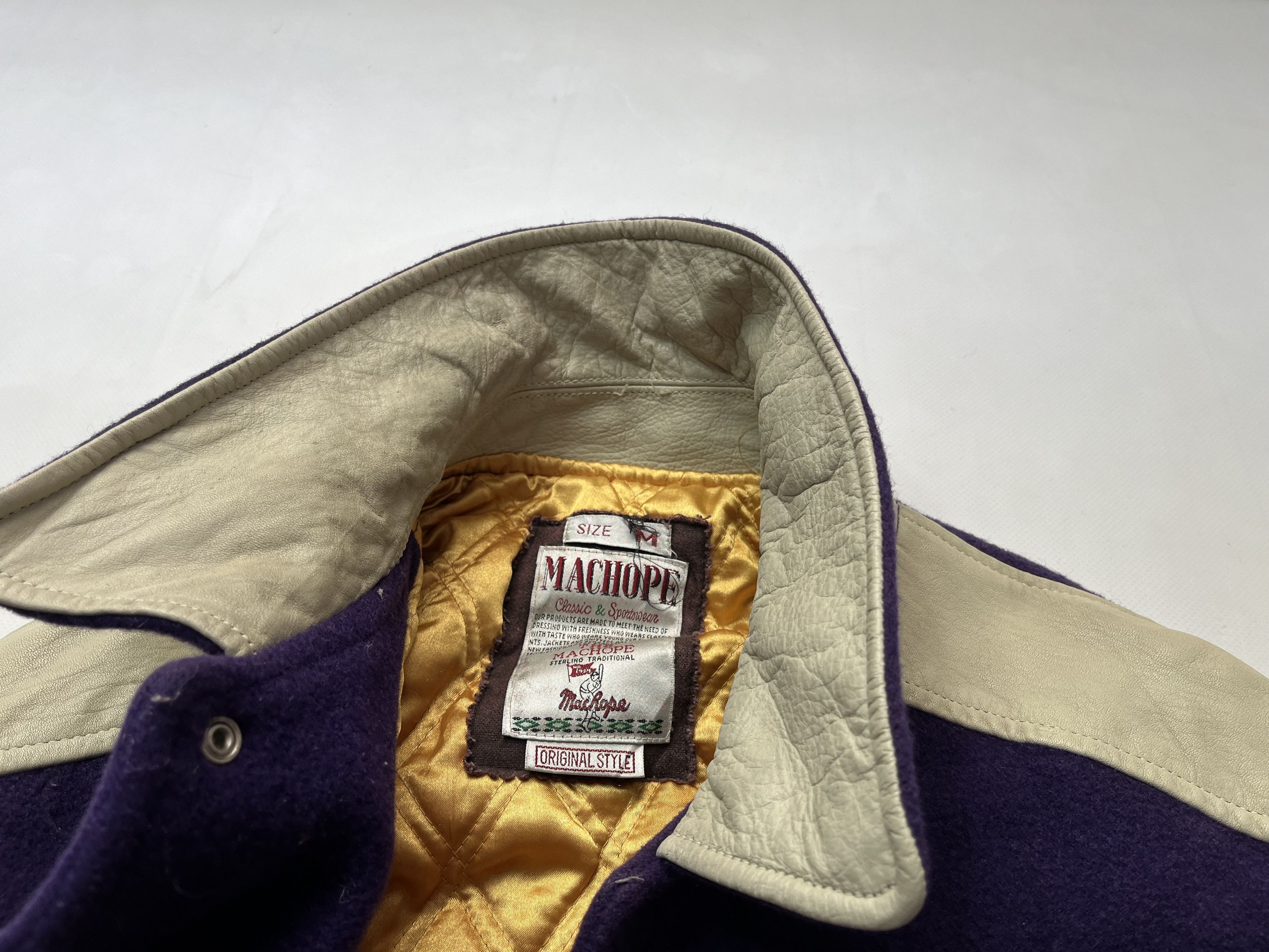 Vintage Machopes Bullet Last Dead Heat Leather Varsity Jacket Size US M / EU 48-50 / 2 - 21 Thumbnail
