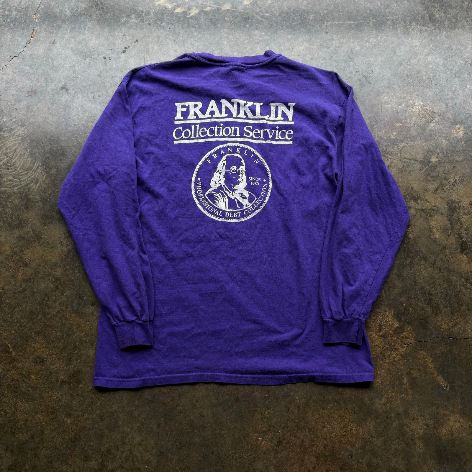 Other × Vintage Crazy 90s Money Collection Purple T-shirt Size US L / EU 52-54 / 3 - 2 Thumbnail