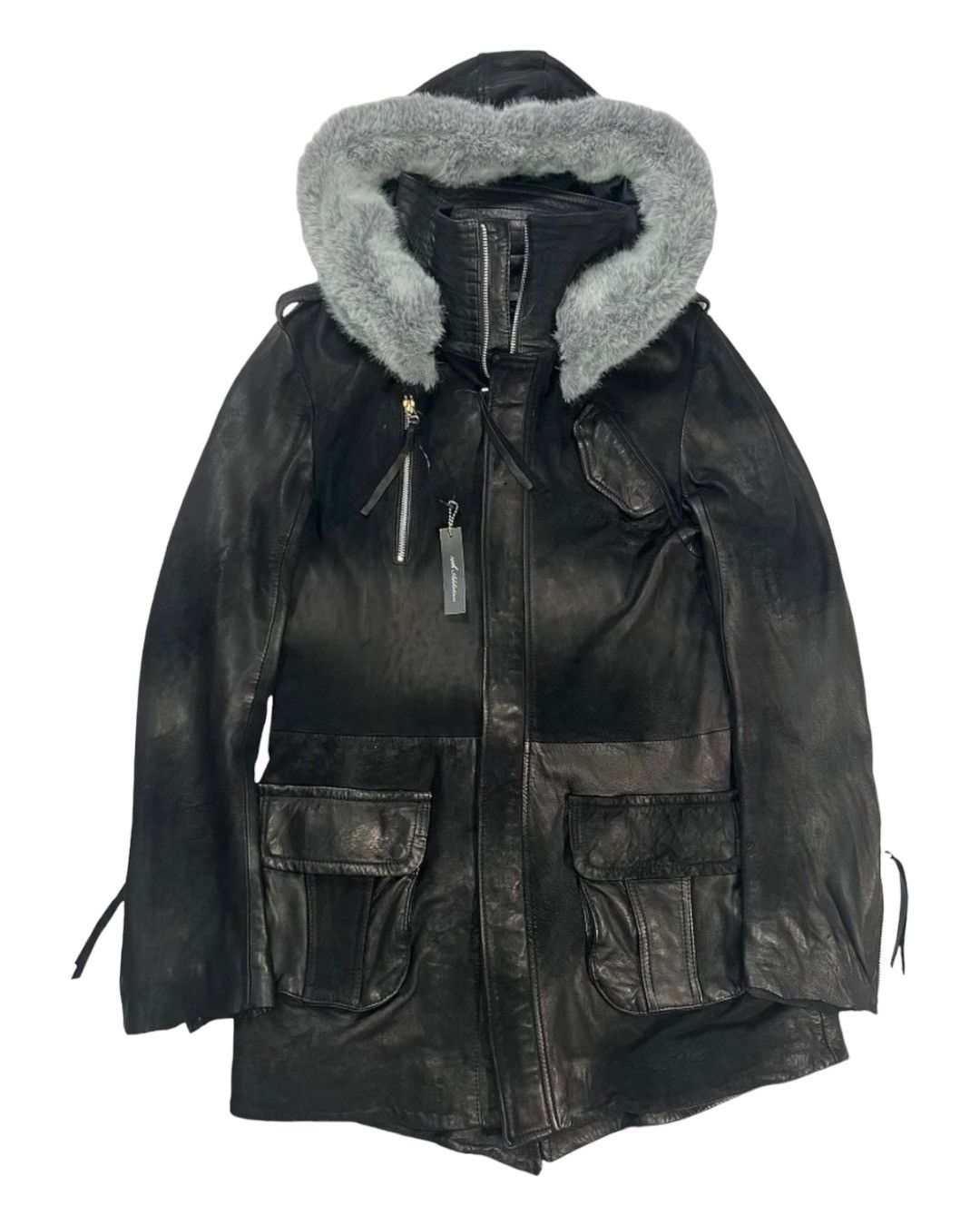 Circulaire | 14Th Addiction Hooded Cross Zip in Black, Men's Circulaire | 14Th Addiction Hooded Cross Zip in Black, Men's