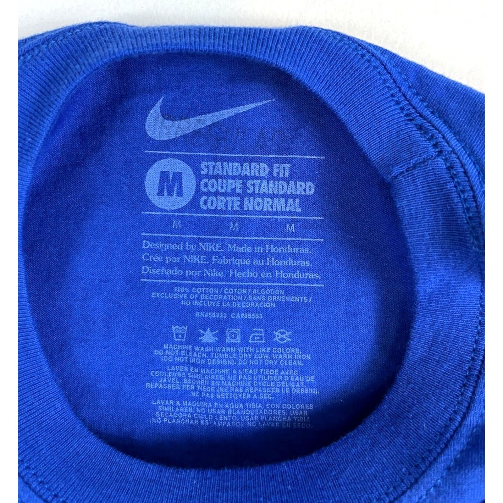 Nike Nike North Shore Hawaii T-Shirt Mens M Blue 100% Cotton Crew Neck Short Sleeve Beach Vintage Pattern: Solid, White, NH Size US M / EU 48-50 / 2 - 5 Thumbnail