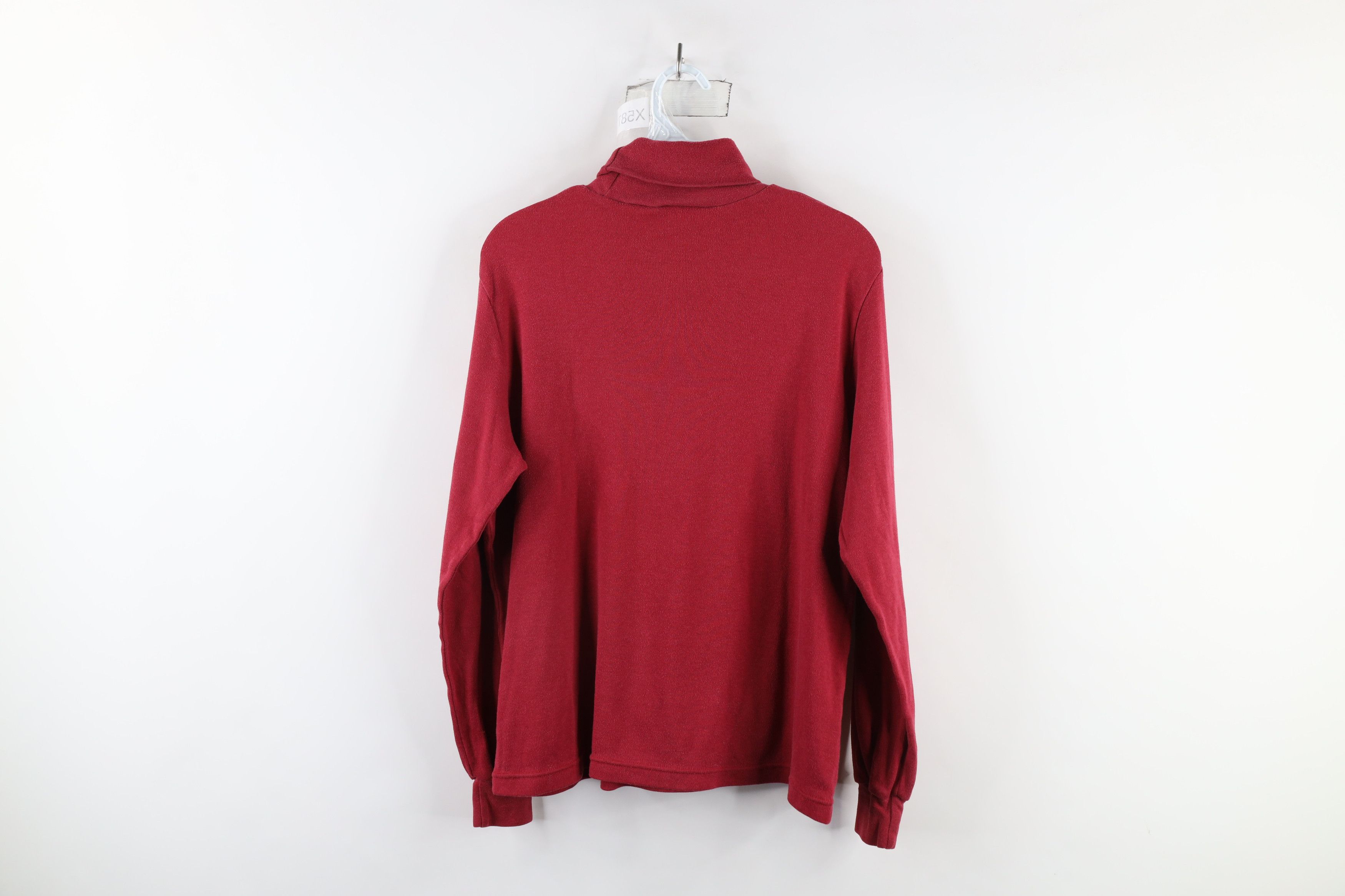 Vintage Vintage 90s Streetwear Long Sleeve Turtleneck T-Shirt Red Size L / US 10 / IT 46 - 5 Thumbnail
