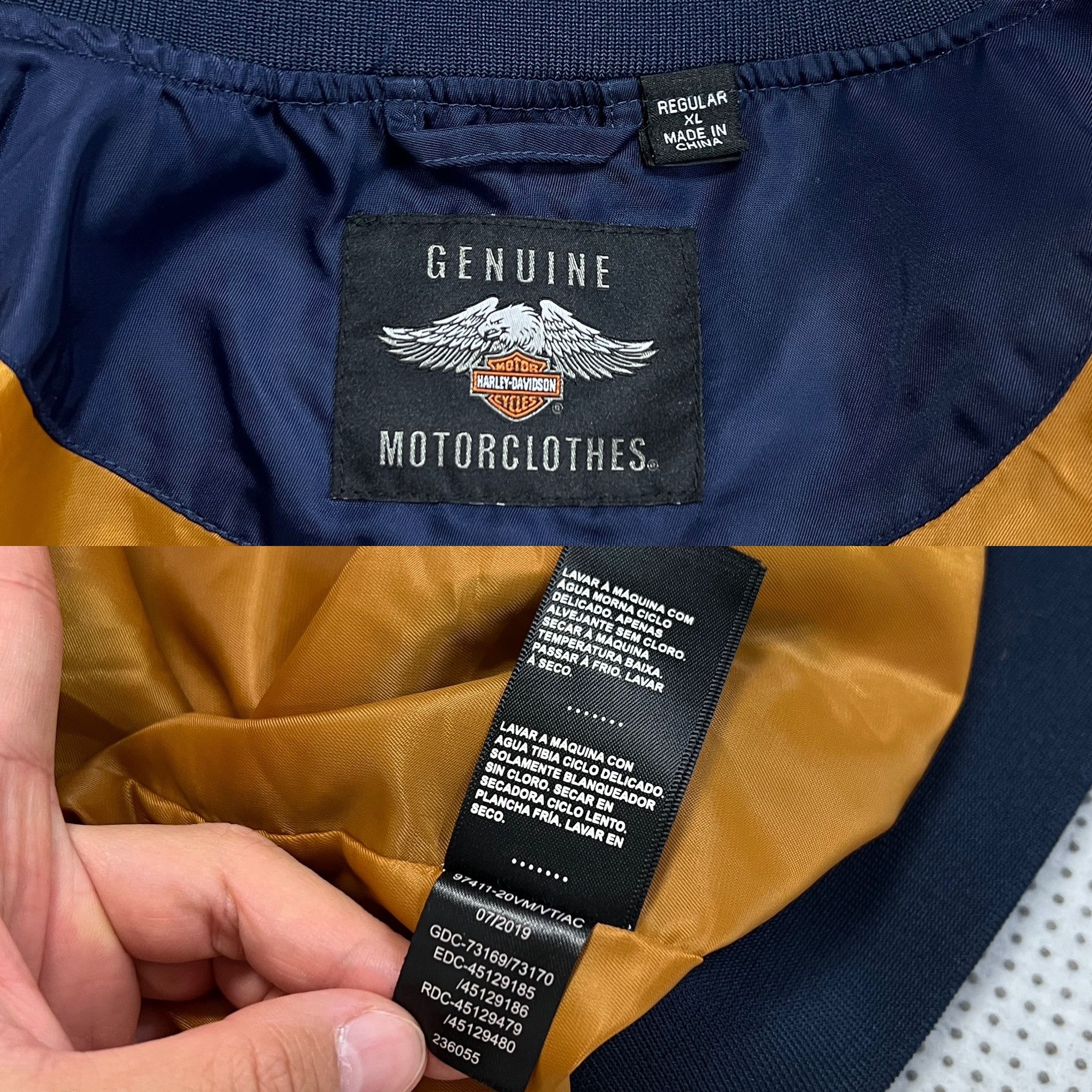 Harley Davidson Harley Davidson MA-1 Nylon Bomber Jacket Blue Size US XL / EU 56 / 4 - 6 Thumbnail