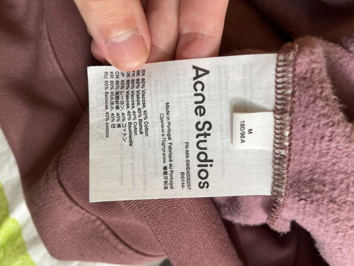 Acne Studios Acne Studios Pink Logo Collar Sweatshirt Size US M / EU 48-50 / 2 - 2 Thumbnail