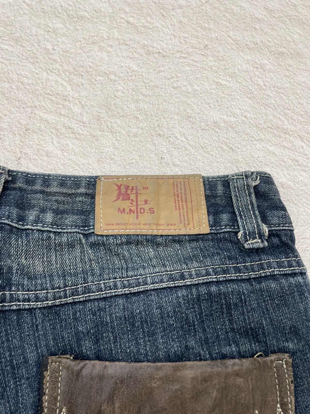 Japanese Brand 2000s Number Nine Multi Pocket Denim Ripped Fading Jeans Y2K Size US 29 - 10 Thumbnail