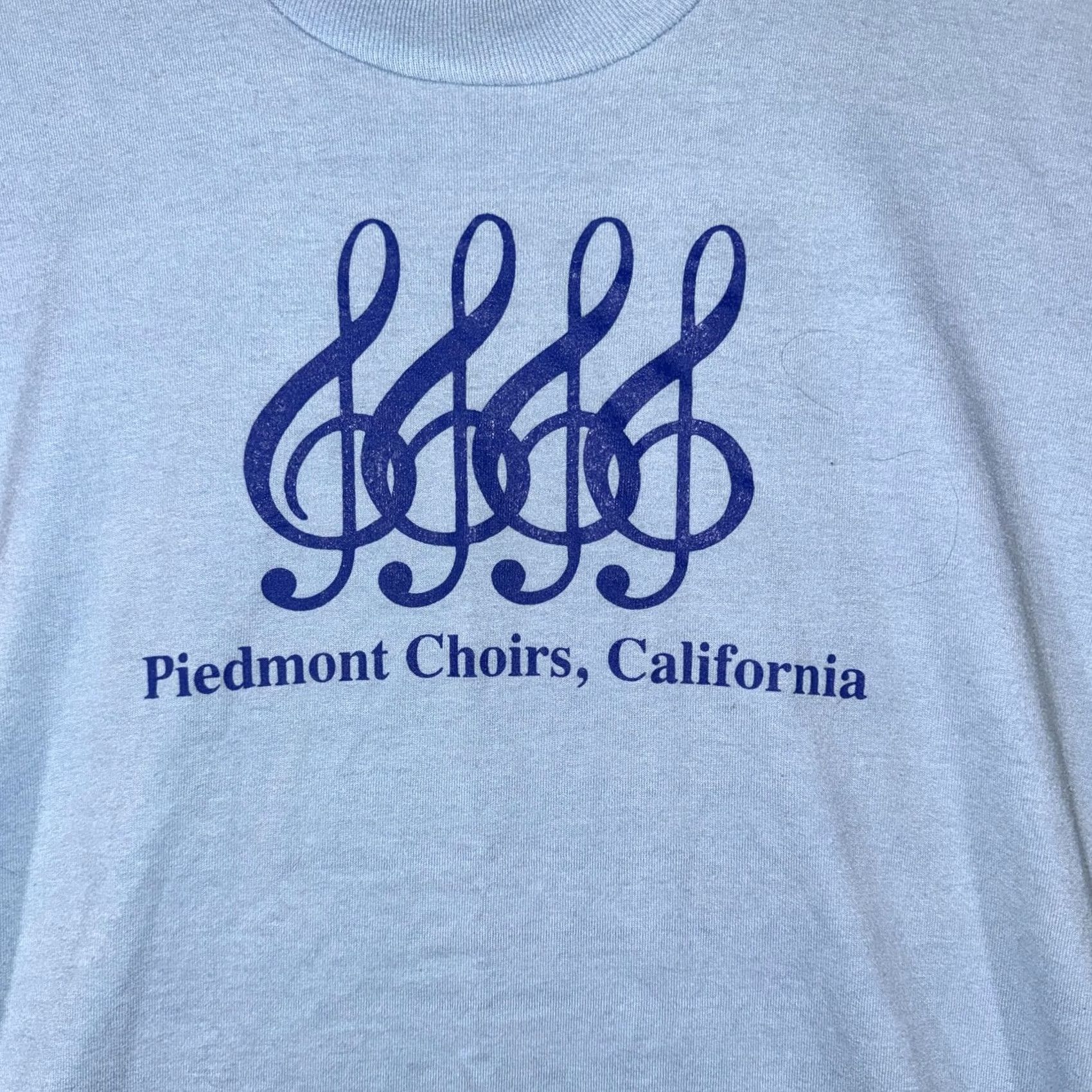Vintage VINTAGE Piedmont Choirs Shirt Mens Large Blue Music Graphic California 90s Tee Size US L / EU 52-54 / 3 - 4 Thumbnail
