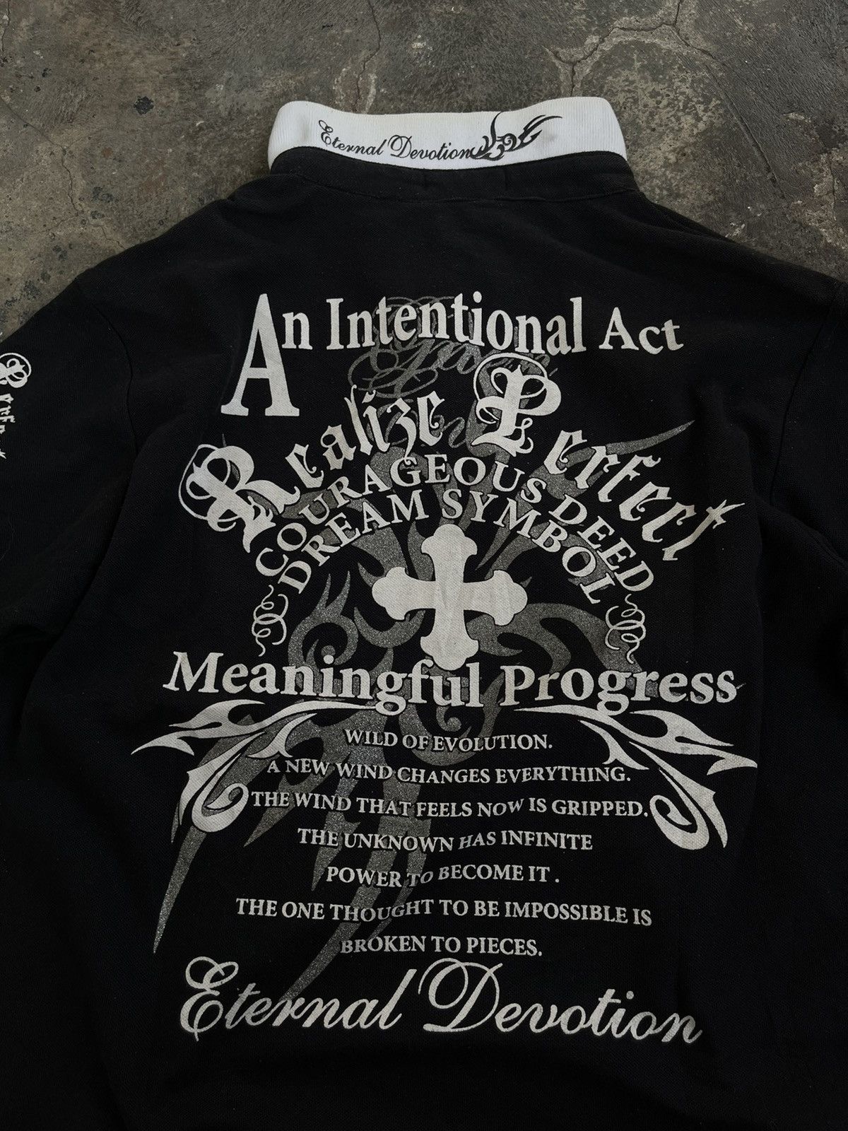 If Six Was Nine PRACT JAPANESE DOUBLE COLLAR POEM TRIBAL GOTHIC Y2K PUNK Size US M / EU 48-50 / 2 - 9 Thumbnail
