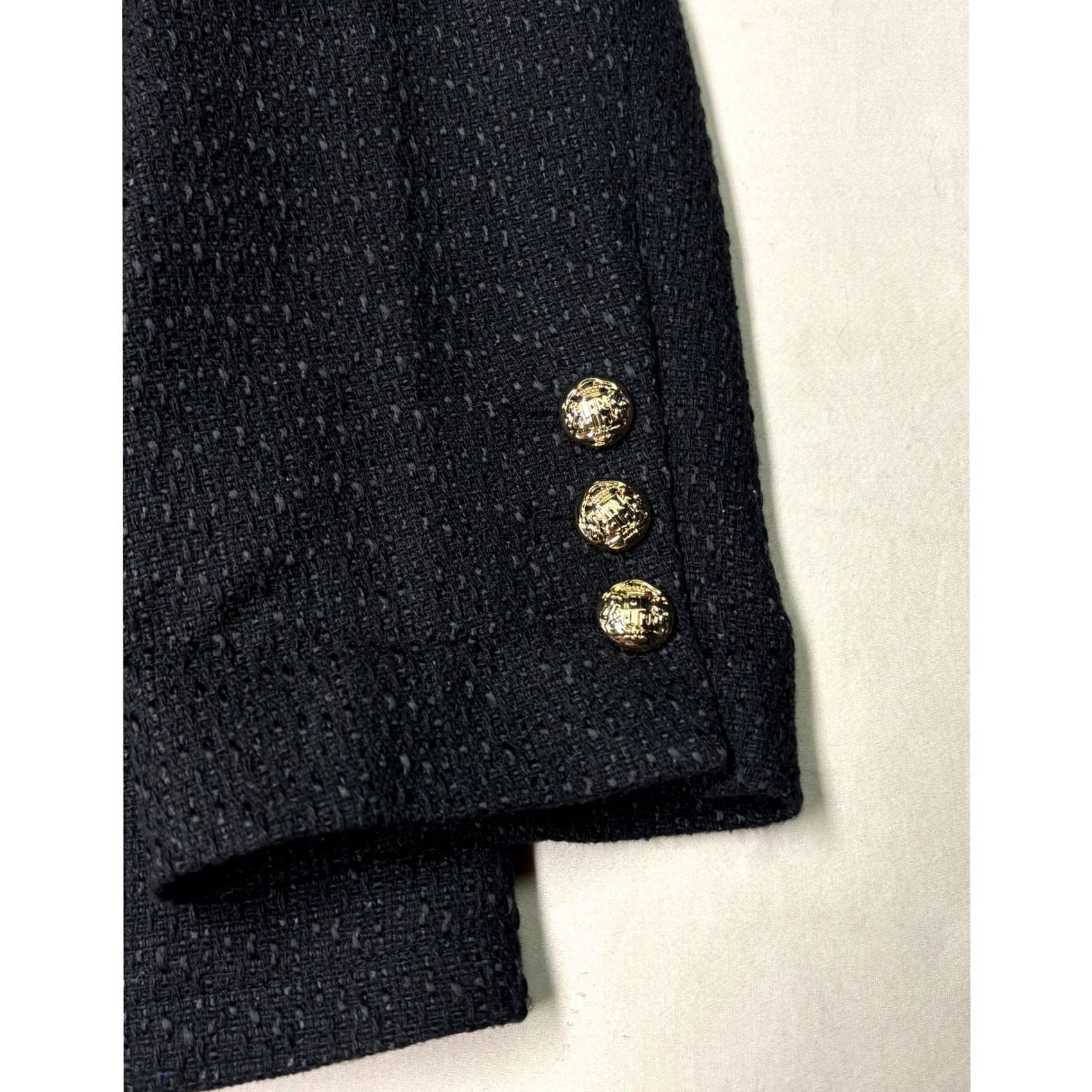 Vintage Tuckernuck Pomander Place Black Tweed Golden Button Jennings Jacket Womens XXXL Size XXL / US 16-18 / IT 52-54 - 3 Thumbnail