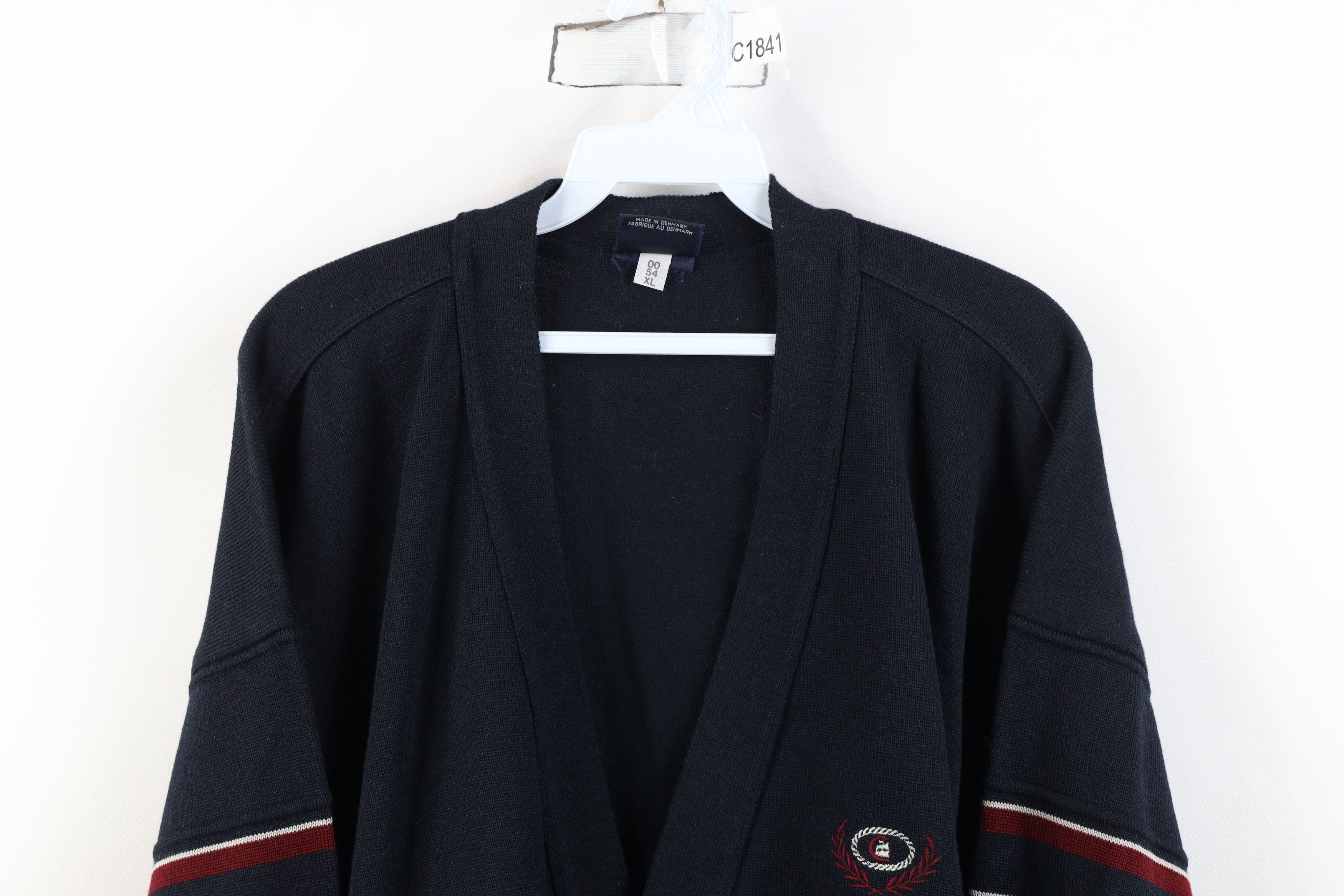 Vintage Vintage 90s Streetwear Knit Striped Cardigan Sweater Blue Size US XL / EU 56 / 4 - 2 Thumbnail
