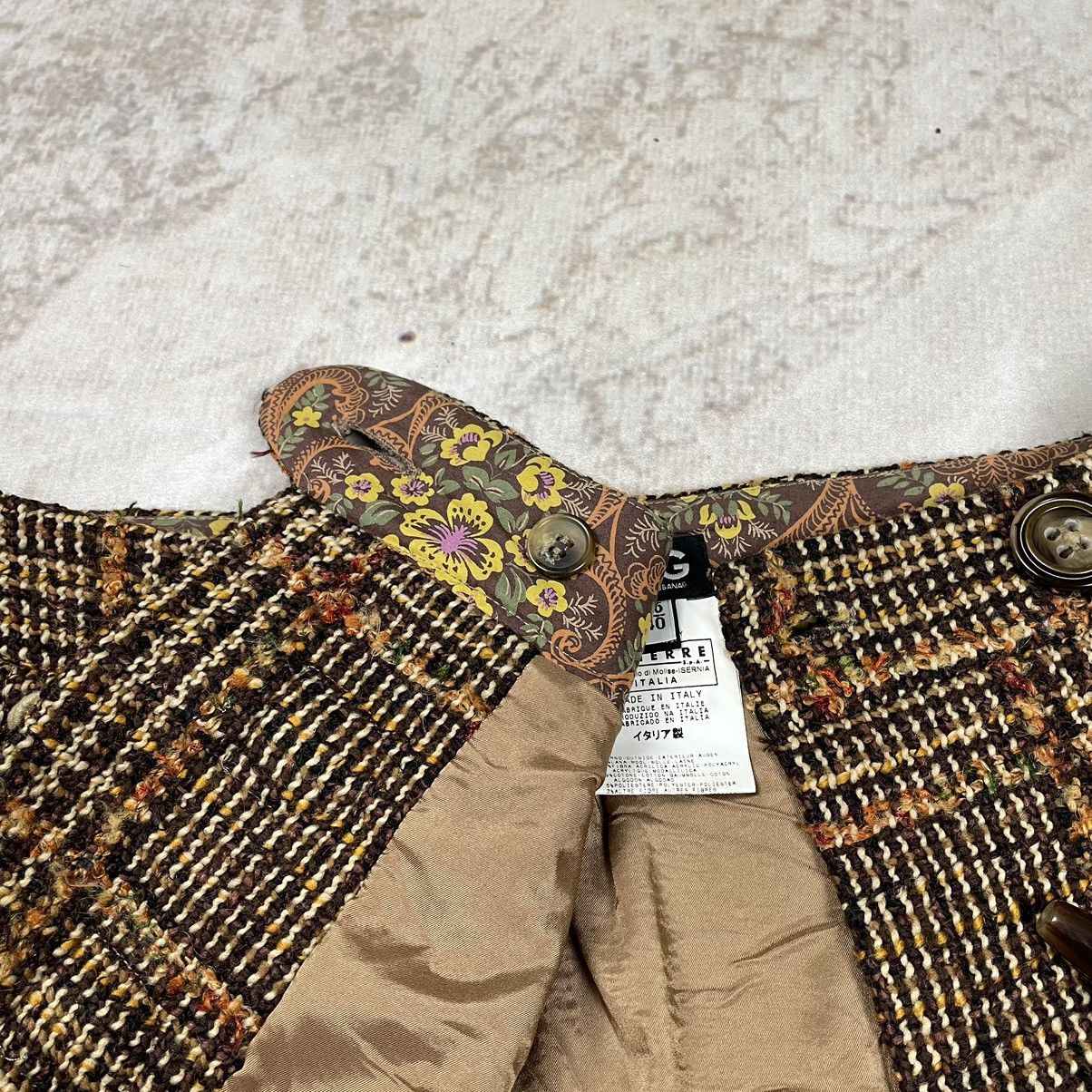 Dolce & Gabbana × Vintage Dolce&Gabbana Vintage Pleated Tweed Mini Skirt Archive Size 27" / US 4 / IT 40 - 13 Thumbnail