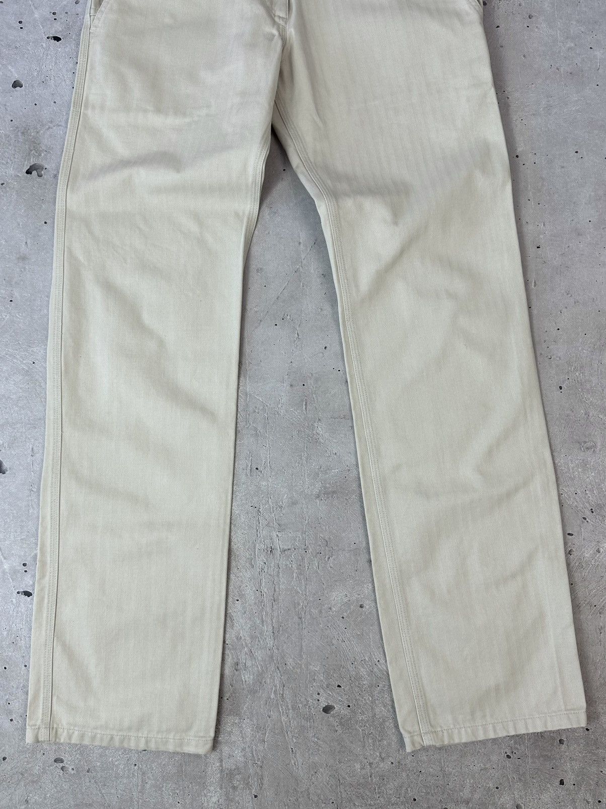 Isabel Marant Etoile Isabel Marant Etoile Stripped Beige Carpenter Cotton Jeans Size 25" / US 0 / IT 36 - 3 Thumbnail