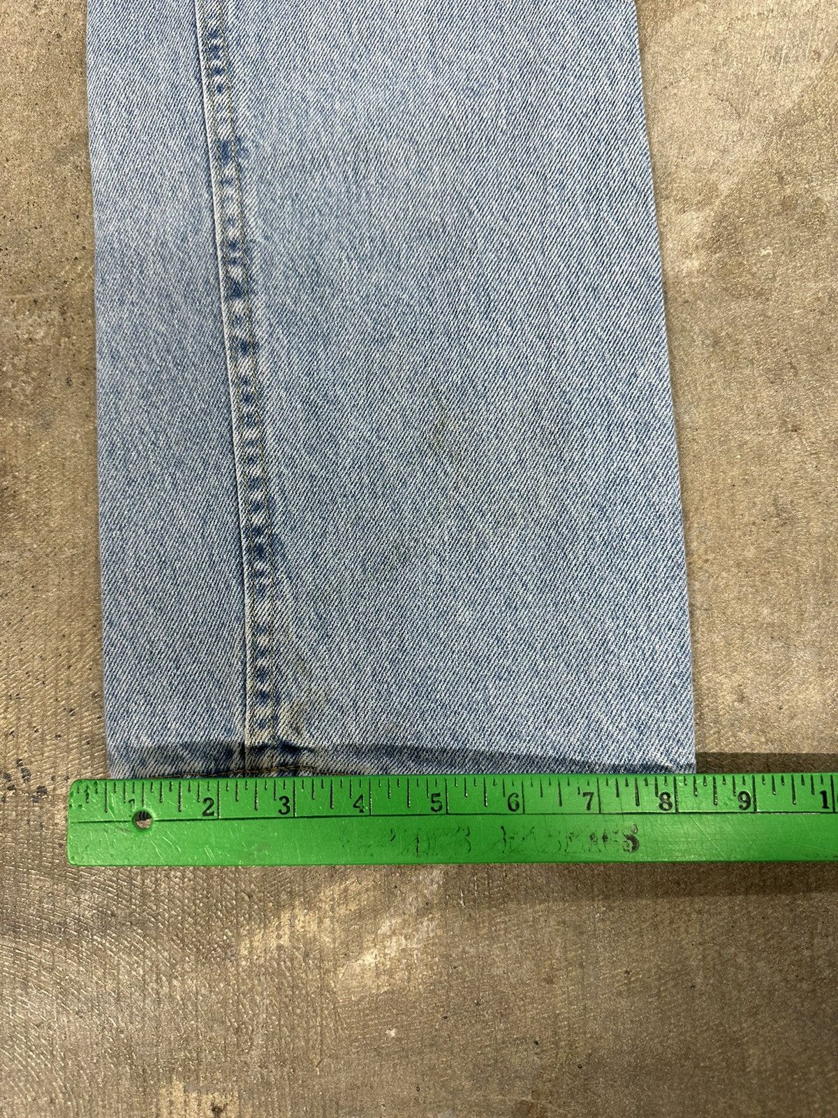 Lee × Vintage Vintage 90s Lee Blue Denim Button Fly Jeans ~READ Size US 32 / EU 48 - 8 Thumbnail