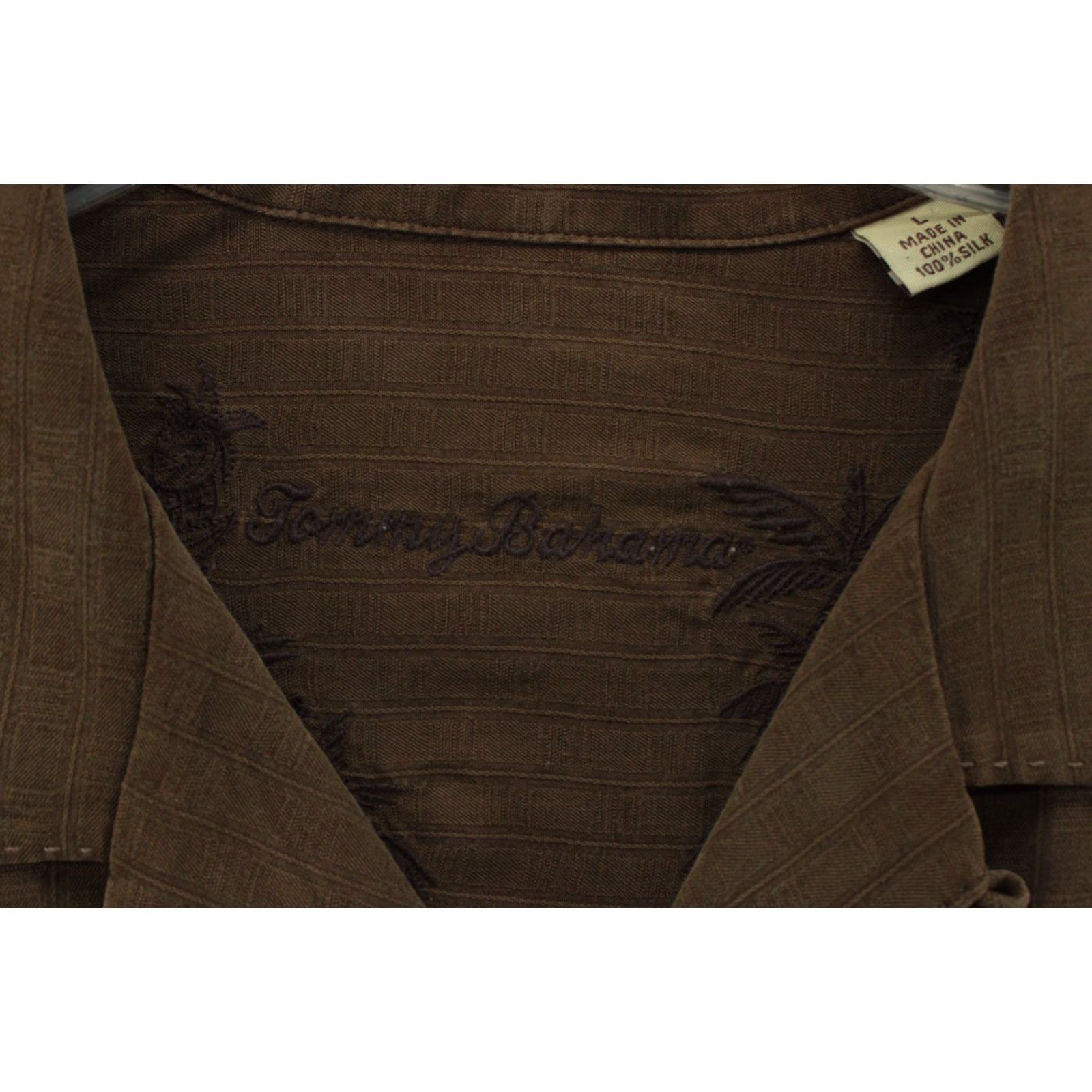 Tommy Bahama Tommy Bahama Hawaiian Shirt Mens Large Brown Silk Short Sleeve Button-Up Size US L / EU 52-54 / 3 - 4 Thumbnail