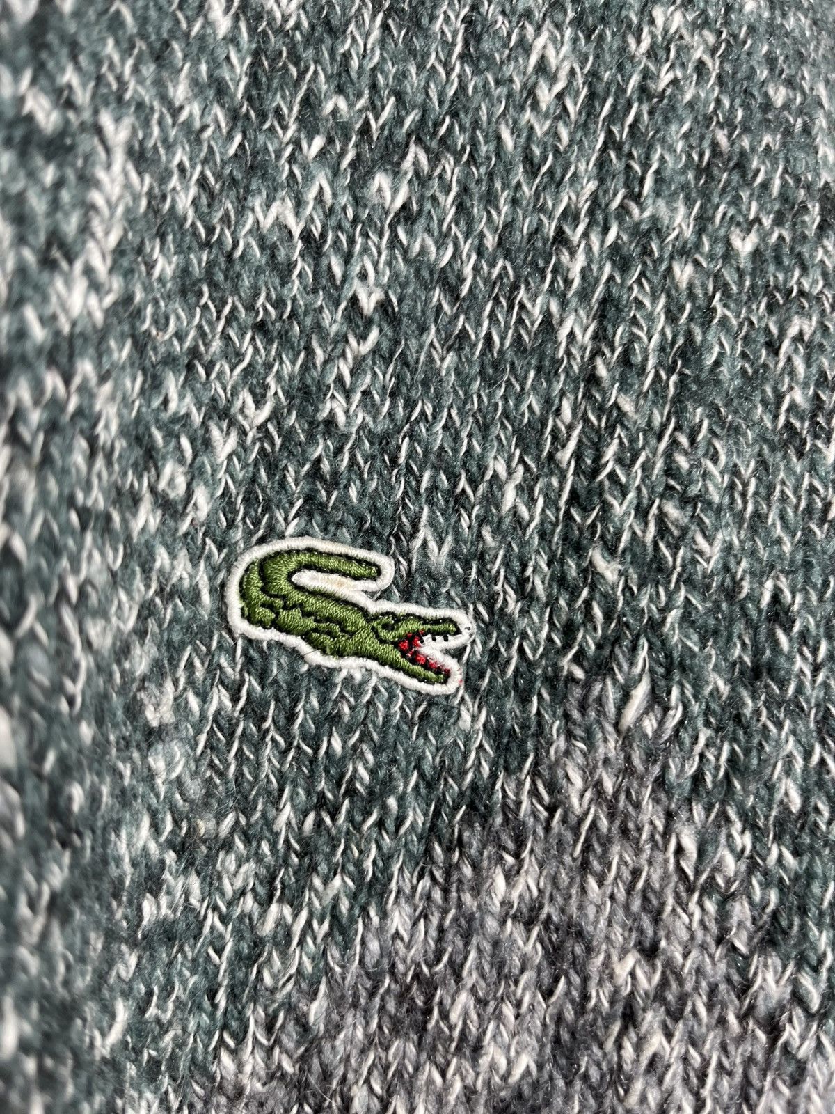 Lacoste Chemise lacoste wool sweater knit green vintage 90s rhombus Size US L / EU 52-54 / 3 - 3 Thumbnail