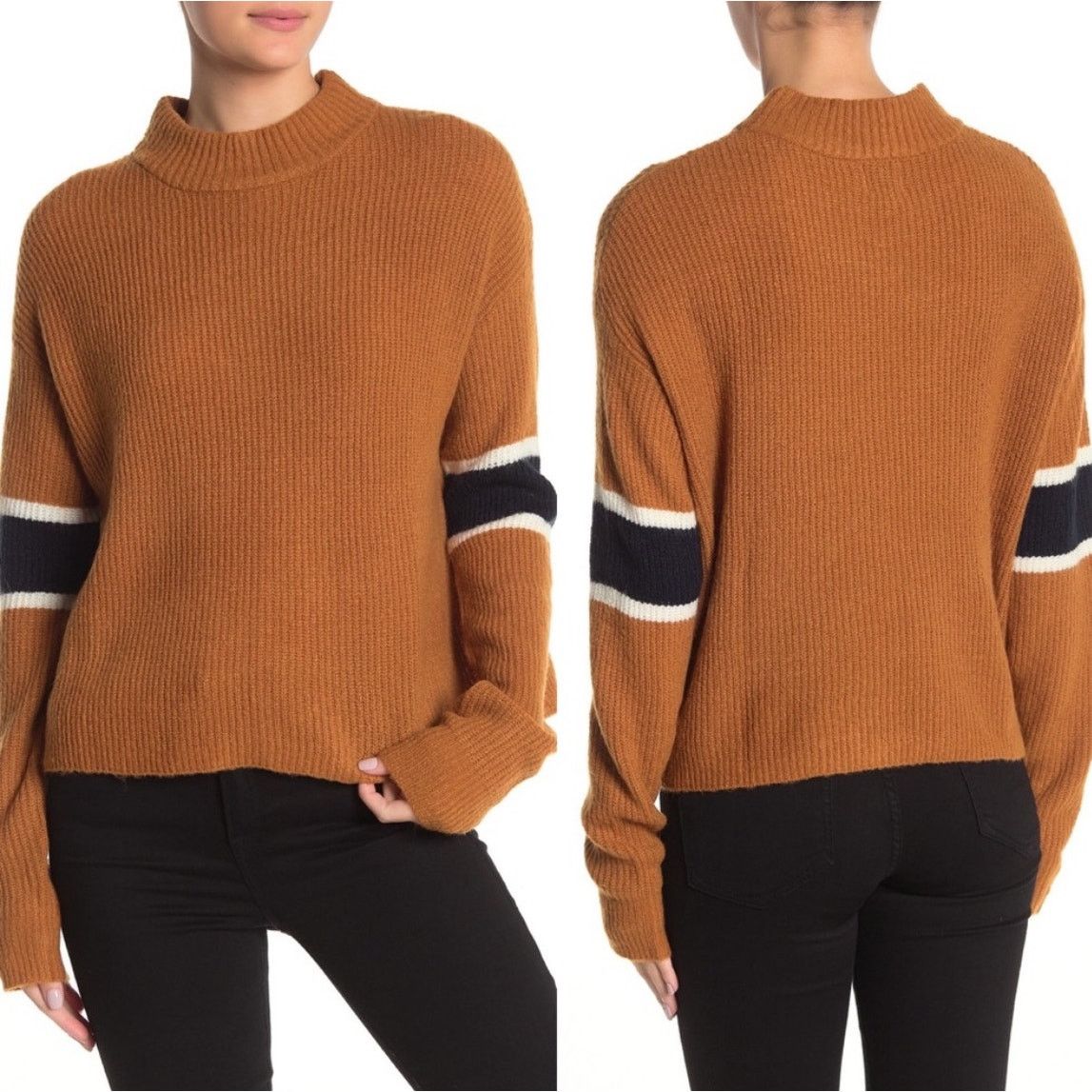 Anthropologie NWT J+J John + Jenn Mock Turtleneck Sweater Small Acrylic Size S / US 4 / IT 40 - 2 Thumbnail
