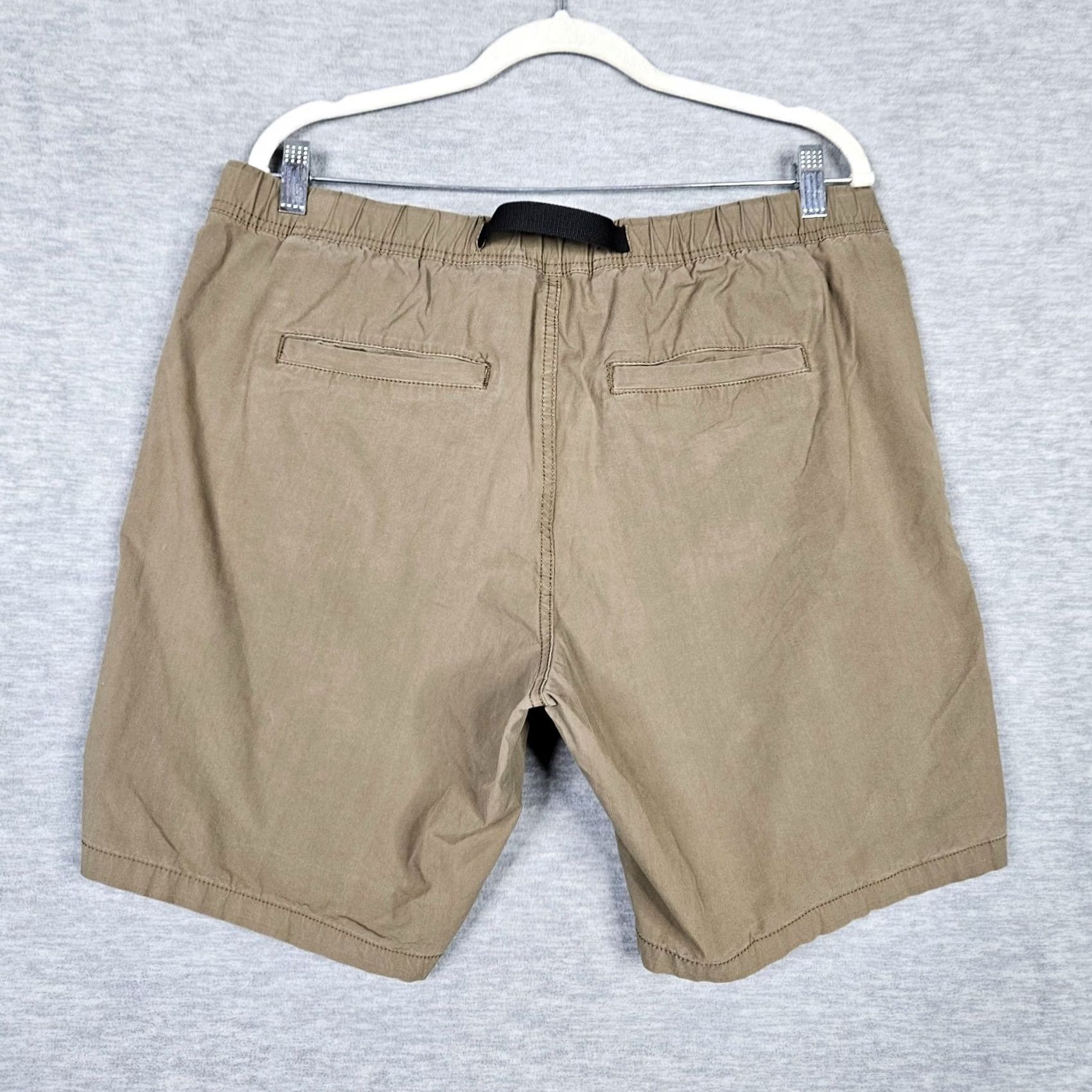 Vintage Men's Brown Elastic Waist Shorts Size XL Size US 36 / EU 52 - 2 Thumbnail