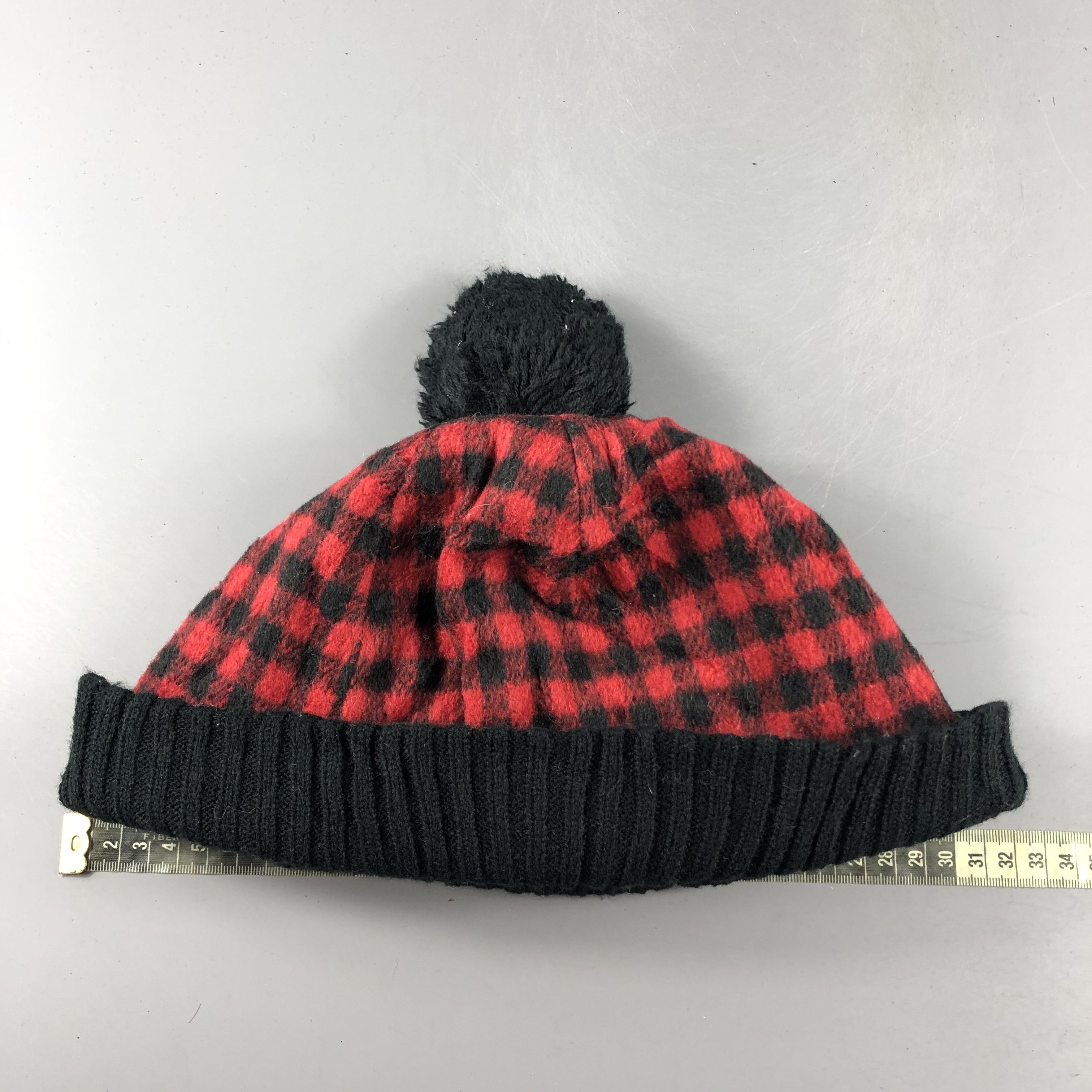 Japanese Brand × Vintage Unknown Checker Bobble Beanie Snow Hat Snow Cap -D223 Size ONE SIZE - 3 Thumbnail