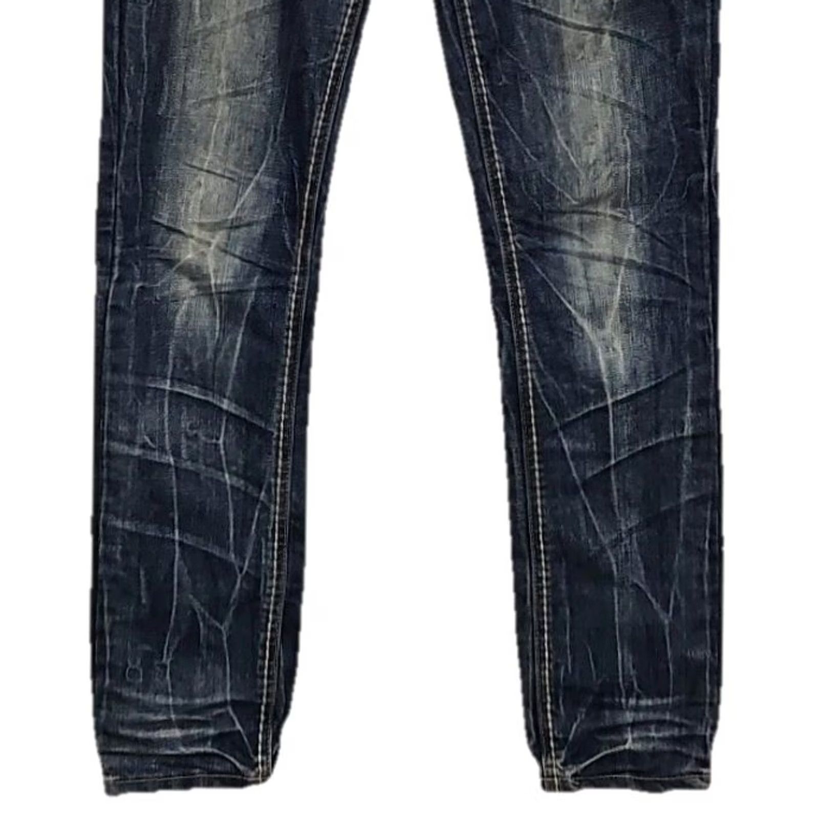 Almost Famous Almost Famous Jeans Juniors 9 Blue Y2K Low Rise Skinny Distressed Indie Sleaze 2000s Women Size 30" / US 8 / IT 44 - 3 Thumbnail