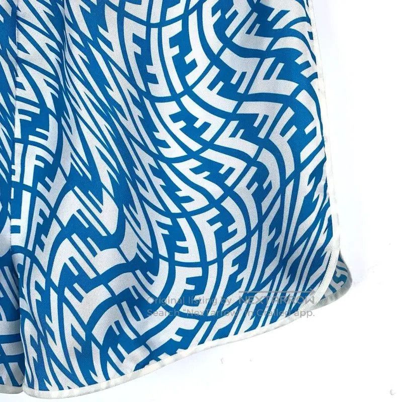 Fendi Fendi Blue Silk Men's Shorts . Size US 32 / EU 48 - 4 Thumbnail