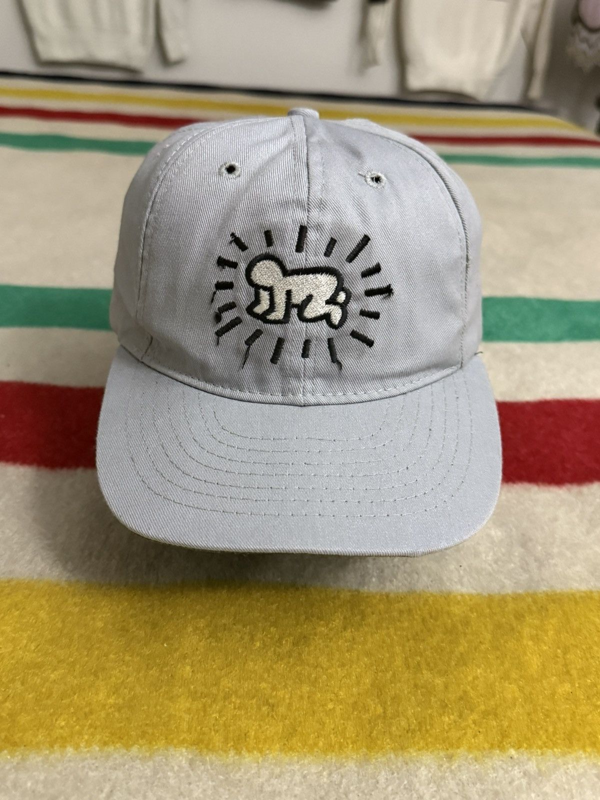 Keith Haring Vintage 80s 90s Keith Haring Pop Shop Baby SnapBack Hat Size ONE SIZE - 1 Thumbnail