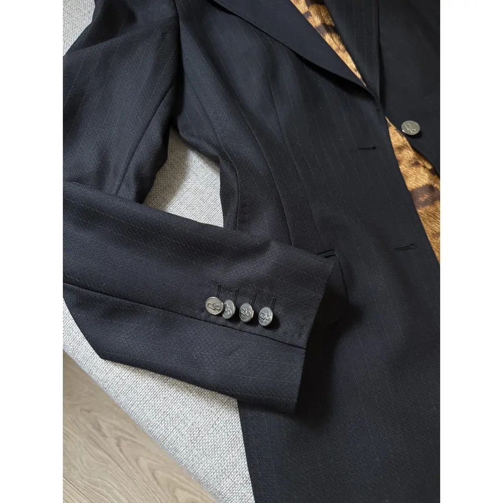 Dolce & Gabbana Dolce & Gabbana Vintage Navy Pinstripe Wool Blazer IT 44 Size M / US 6-8 / IT 42-44 - 6 Thumbnail