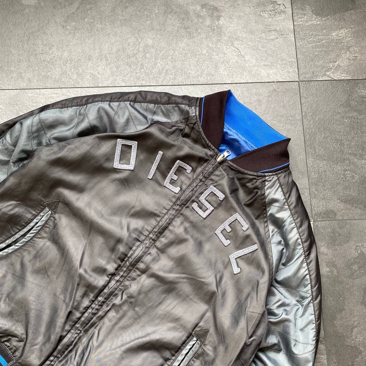 Diesel × Vintage Vintage reversible bomber jacket diesel monogram big logo Size US XL / EU 56 / 4 - 2 Thumbnail