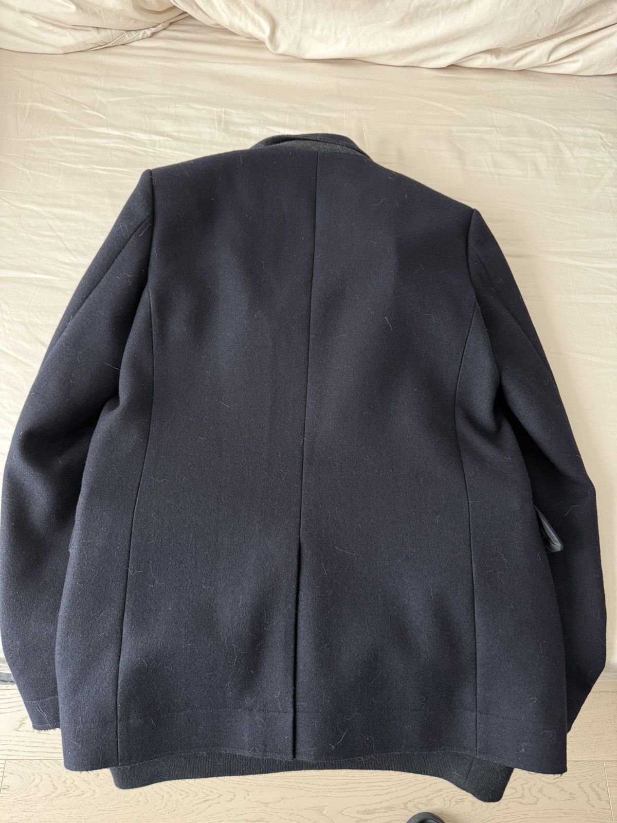 Sacai Navy Sacai Wool Coat w/ Bomber details Size US M / EU 48-50 / 2 - 2 Thumbnail